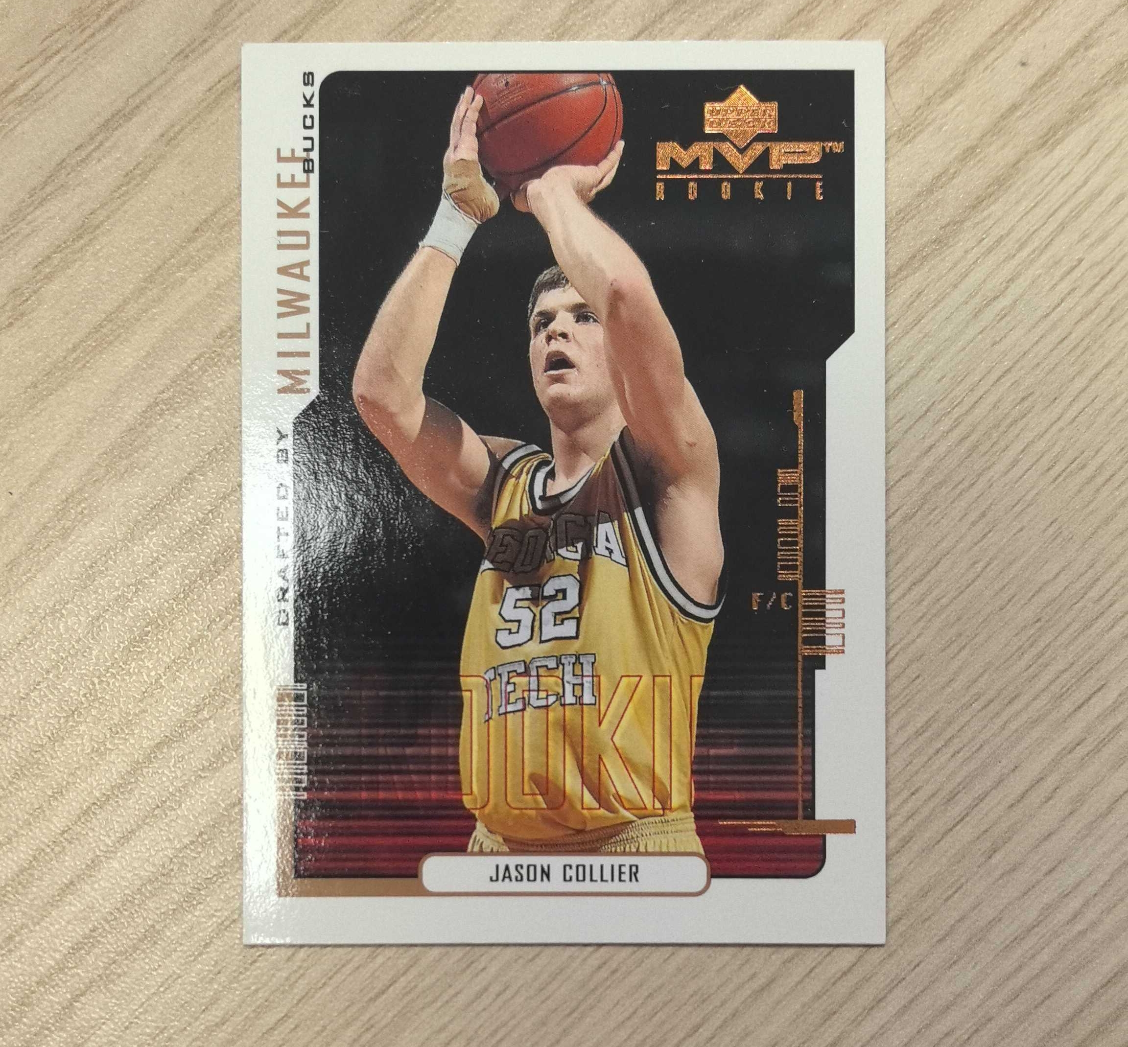 2000-01 Upper Deck MVP Jason Collier RC 贾森·科利尔 新秀卡 40号球衣被老鹰队退役 意外去世 先后效力于火箭和老鹰