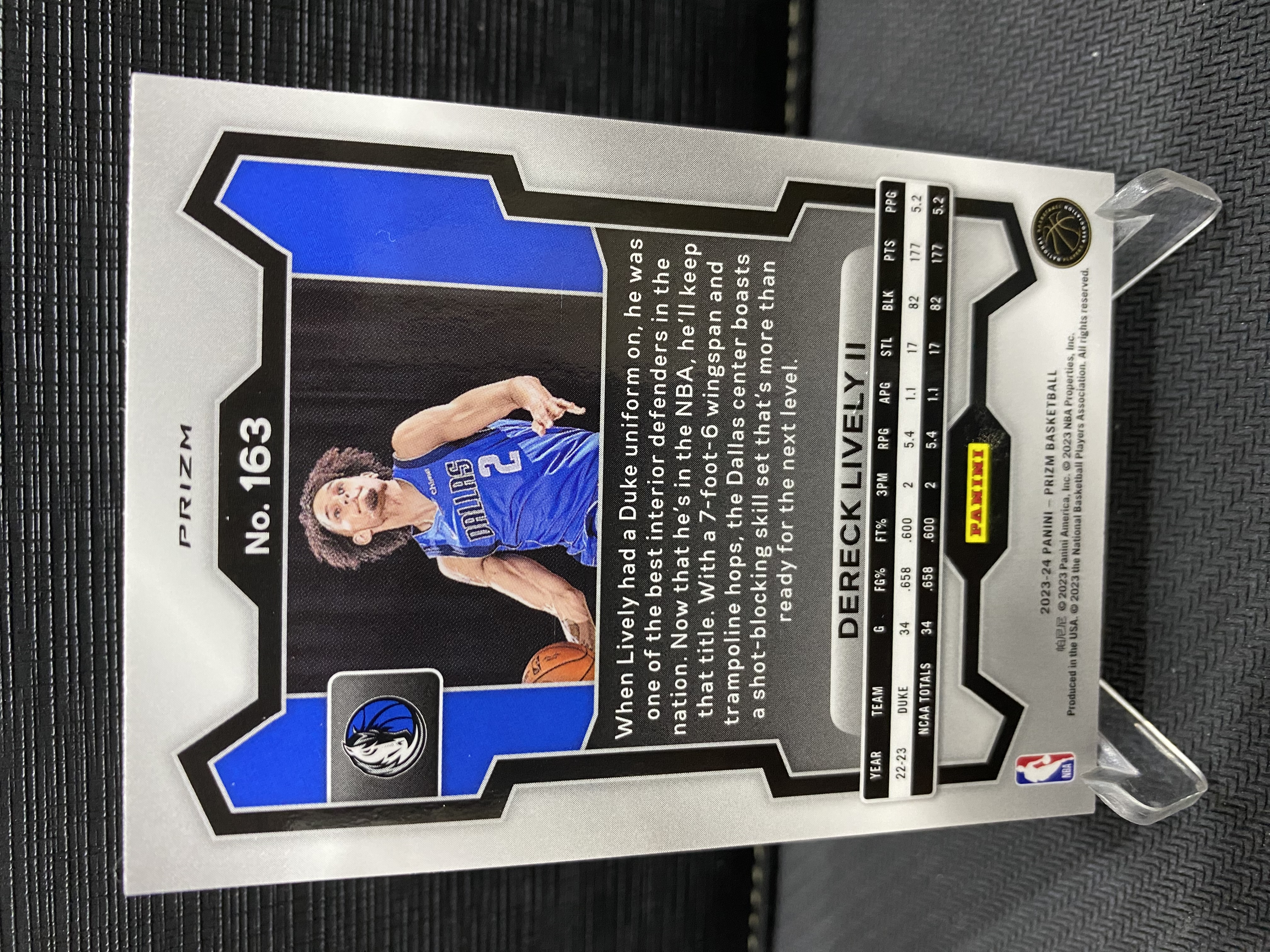 2023-24 Panini Prizm Dereck Lively II PZ 折射 掘金 德里克 莱夫利 二世 橙碎冰 收藏必备 卡品如图 -老道-【乌苏拍卖】