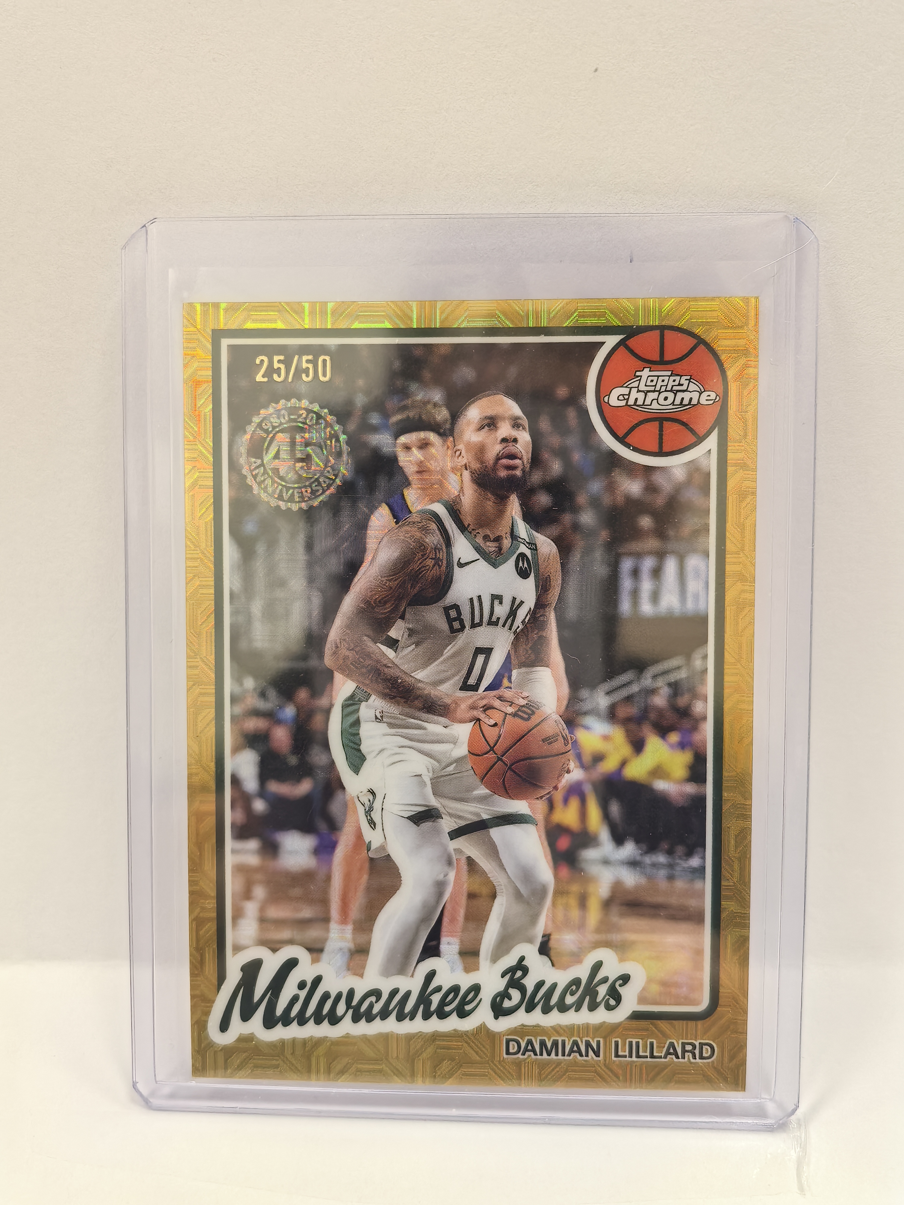 2025-26 Topps Basketball Damian Lillard 利拉德 利指导 雄鹿 /50编 金mojo折 45周年 复古 卡品如图