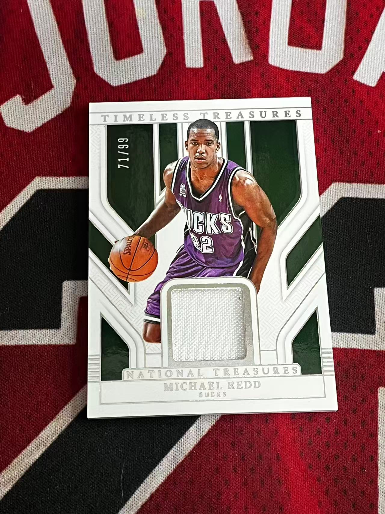 【接寄拍】2024-25 PANINI NATIONAL 国宝高端系列 雄鹿名宿 迈克里德 99编 GU 亲穿落场球衣物料切割 衣料实物卡 专收凑套必备【烂臭嘴拍卖】