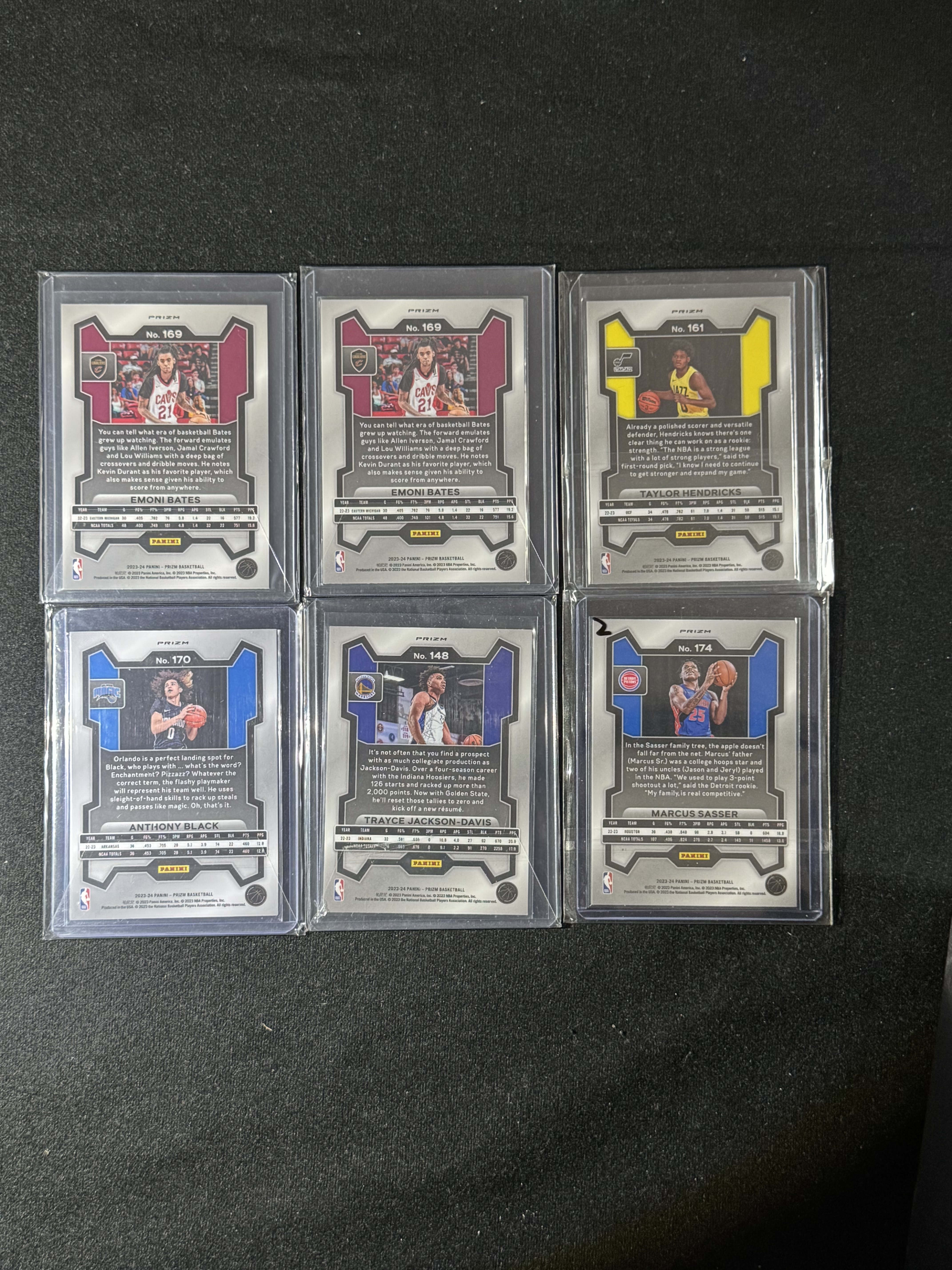 2023-24 Panini Prizm Anthony Black RC 【扎克代卖】PZ 新秀正银折 Lot 贝茨 亨德里克斯 布莱克 TJD 萨瑟 瑕疵如图 投资必备