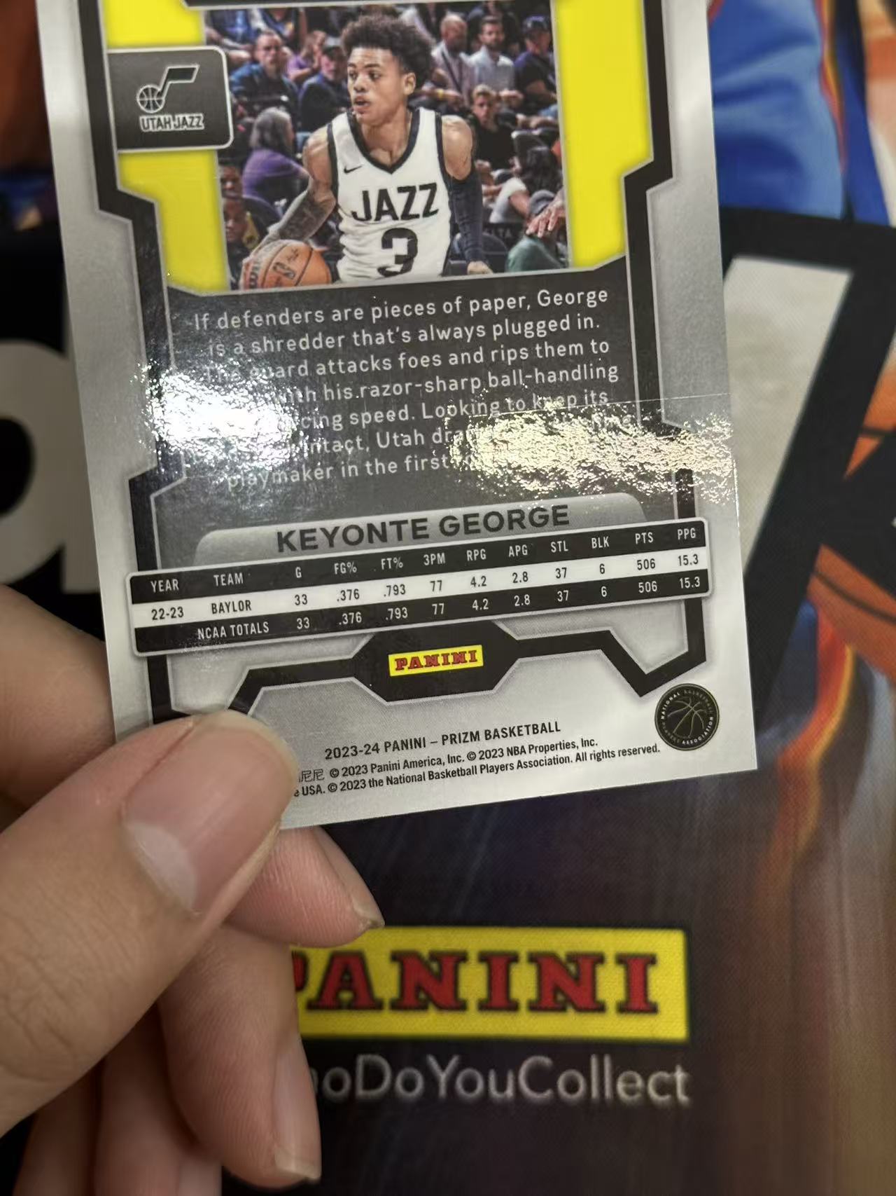 2023-24 Panini Prizm Keyonte George RC 【小猪包代卖】新秀 基昂特 乔治 爵士 绿折 猪猪侠 印刷线如图 base