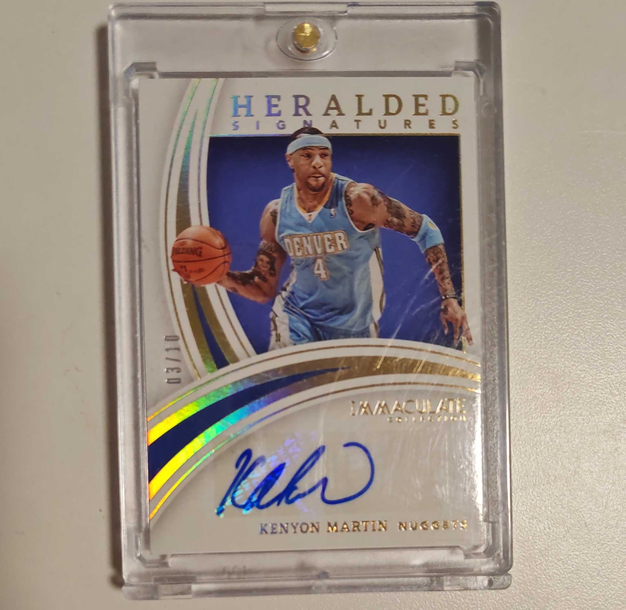 2021-22 Panini Immaculate Collection Kenyon Martin 肯扬 马丁  签字  03/10编