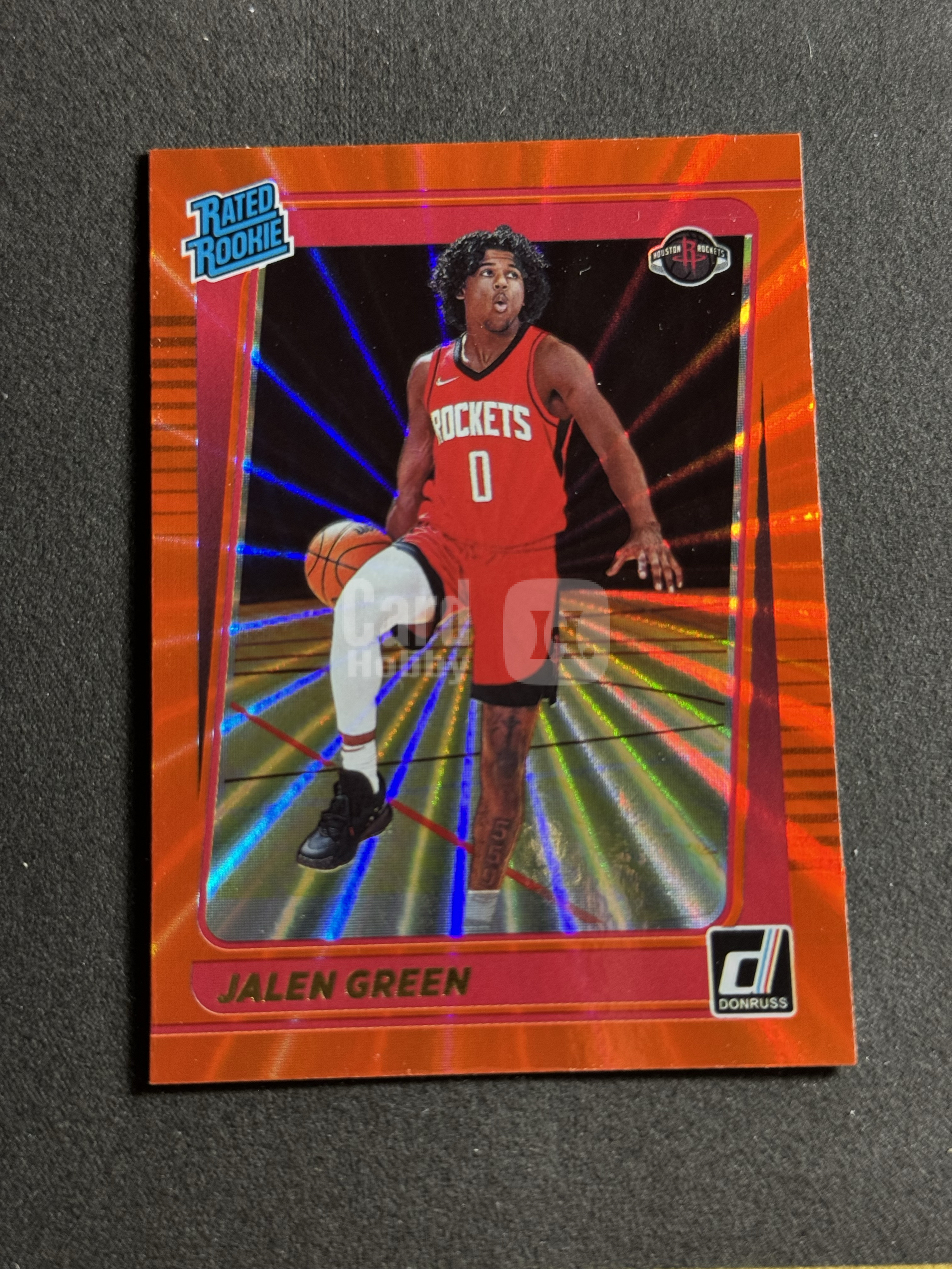 2021-22 Panini Donruss Jalen Green RC 新秀 火箭 杰伦 格林 橙佛光 折射