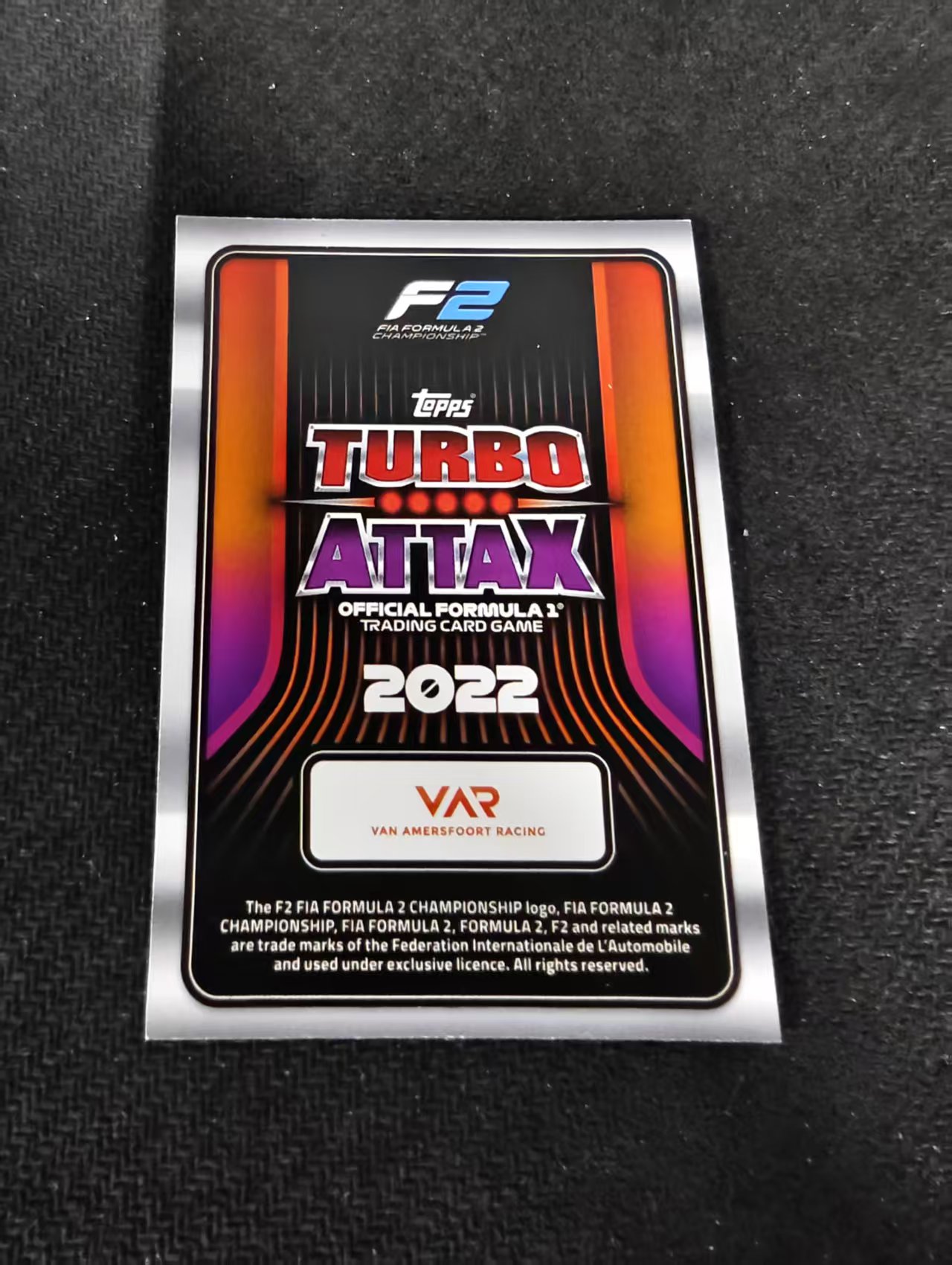 2022 Topps Turbo attax F1 Jake Hughes F1 F2 杰克 休斯 F2 游戏版 划痕 边角瑕疵 #120