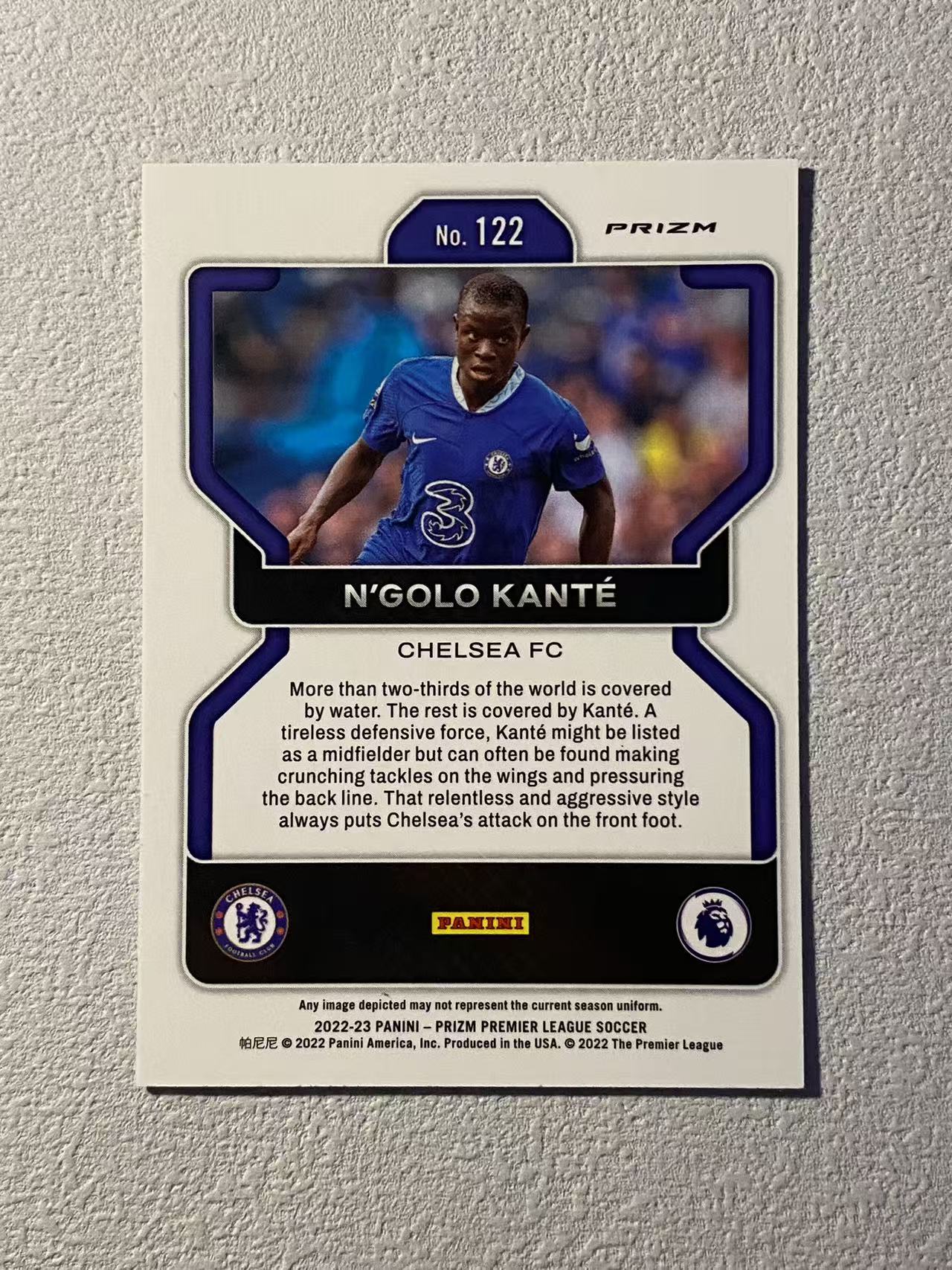 2021-22 Panini Prizm N’Golo Kante 英超pz 切尔西 坎 特 大比例 箱货 虎皮折 折射 稀有 收藏必备