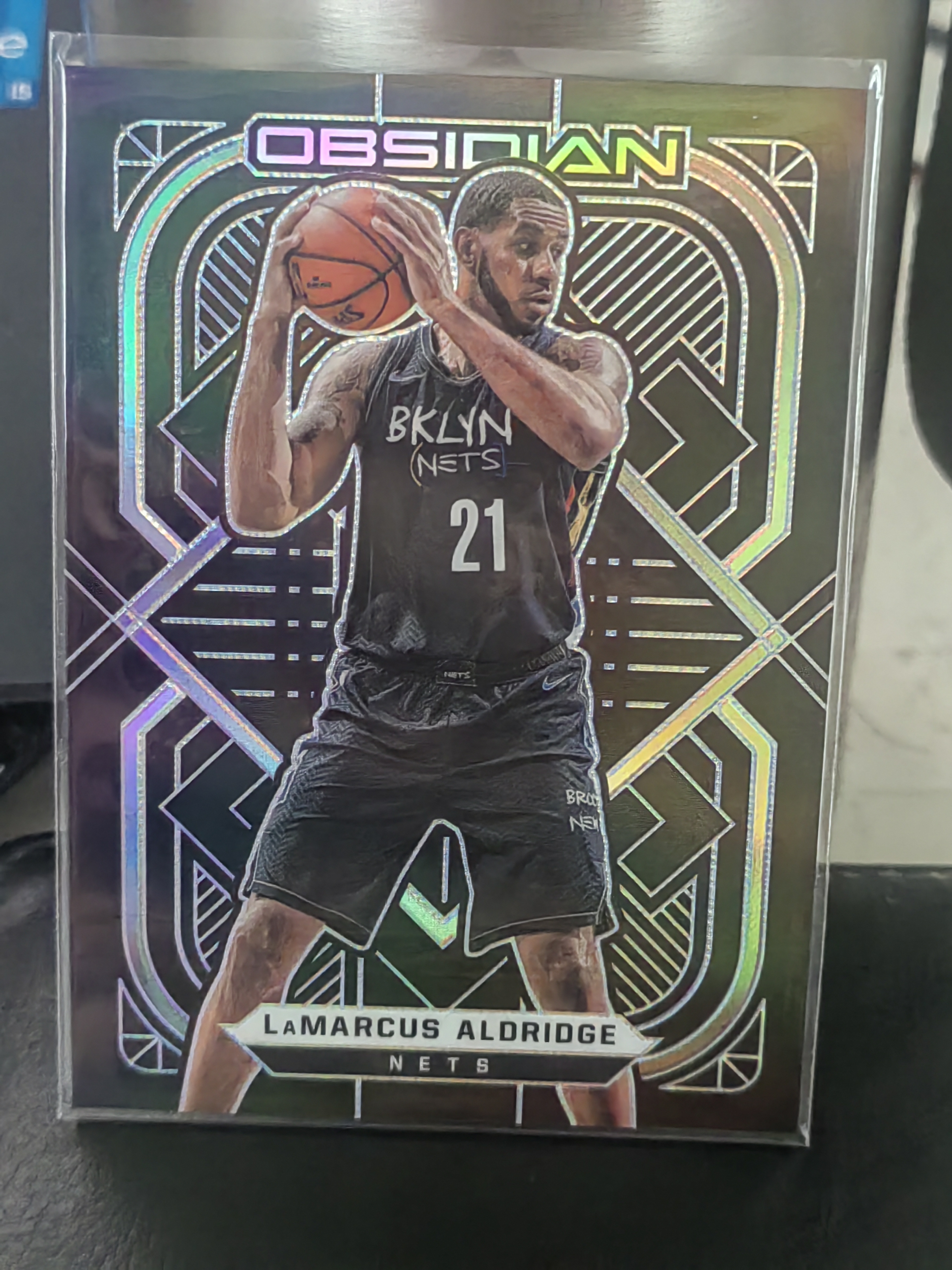 2020-21 Panini Obsidian LaMarcus Aldridge 黑曜石 拉马库斯 阿尔德里奇 篮网 篮 白边白角 不保卡品 卡品如图