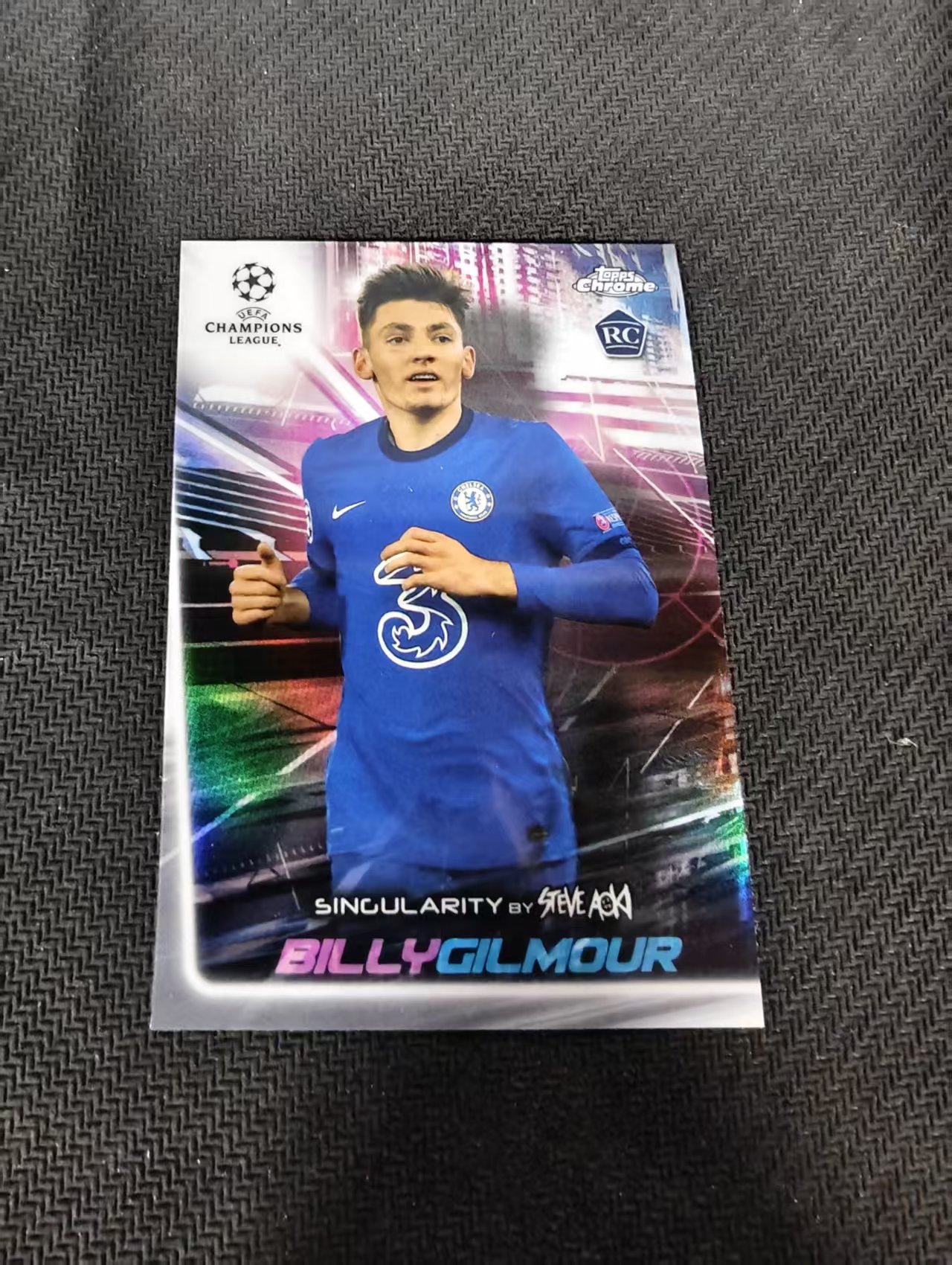 【可合并,不累计】2021 Topps Chrome Billy Gilmour 吉尔莫 切尔西 新秀 RC 欧冠 银折 划痕 边角瑕疵