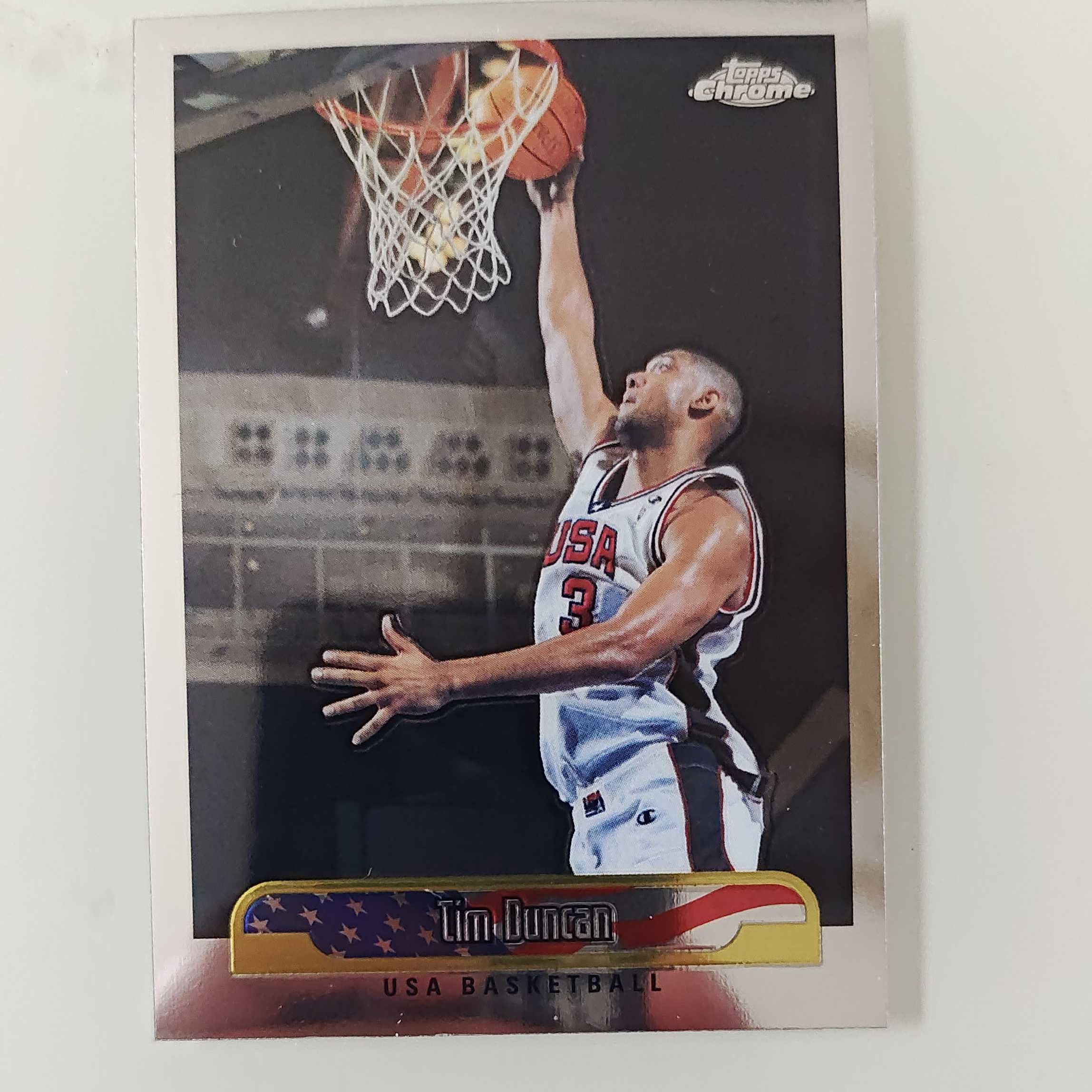 2000 Topps NBA Basketball Team Stickers Tim Duncan toops系列銀折蒂姆鄧肯美國隊(duì)選圖卡片精美收藏必備