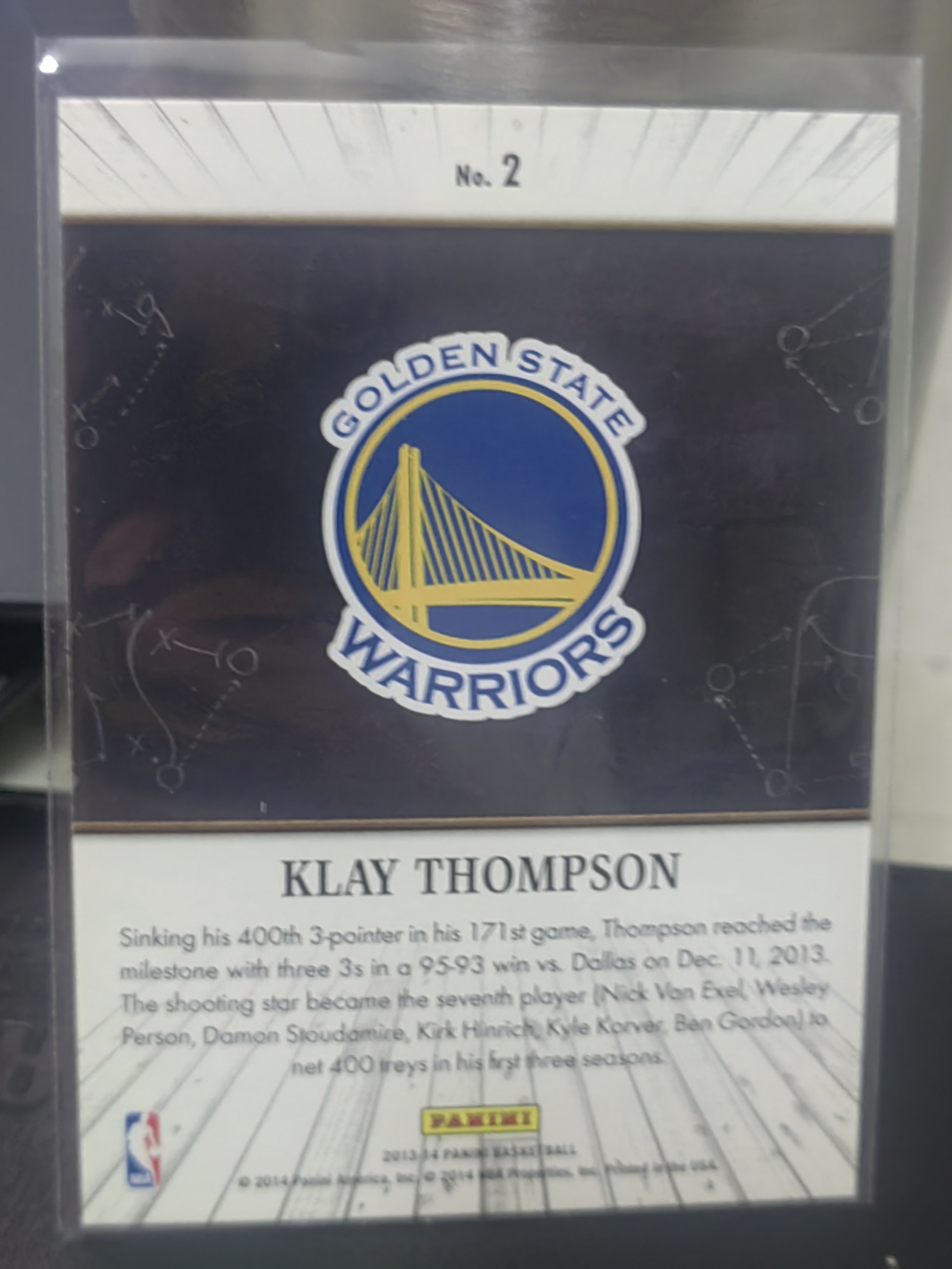 2013-14 Panini Base Klay Thompson 克莱 汤普森 勇士 篮 白边白角 不保卡品 卡品如图