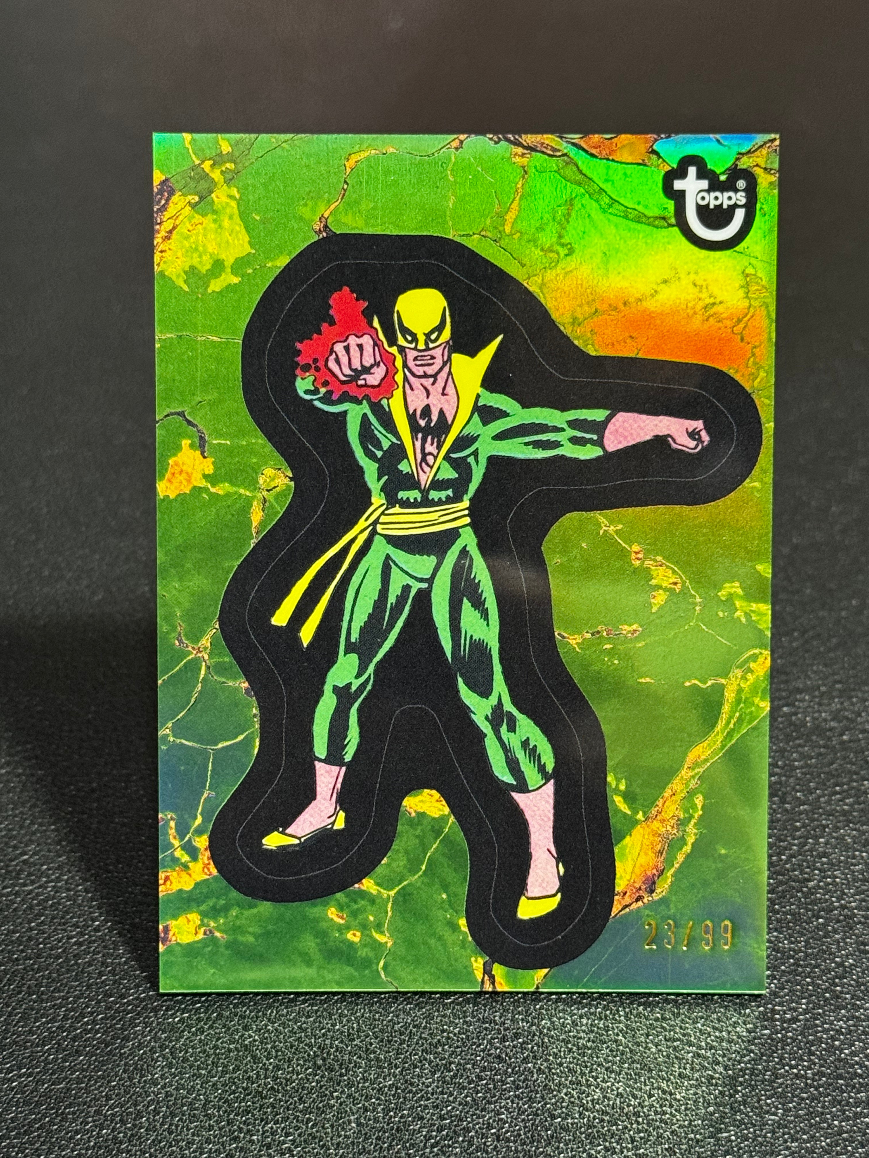 2025 Topps Marvel (MCU) Comic Book Heroes 1975 黄金年代 漫威 绿折 99编 Iron Fist 铁拳 #12 LWDG