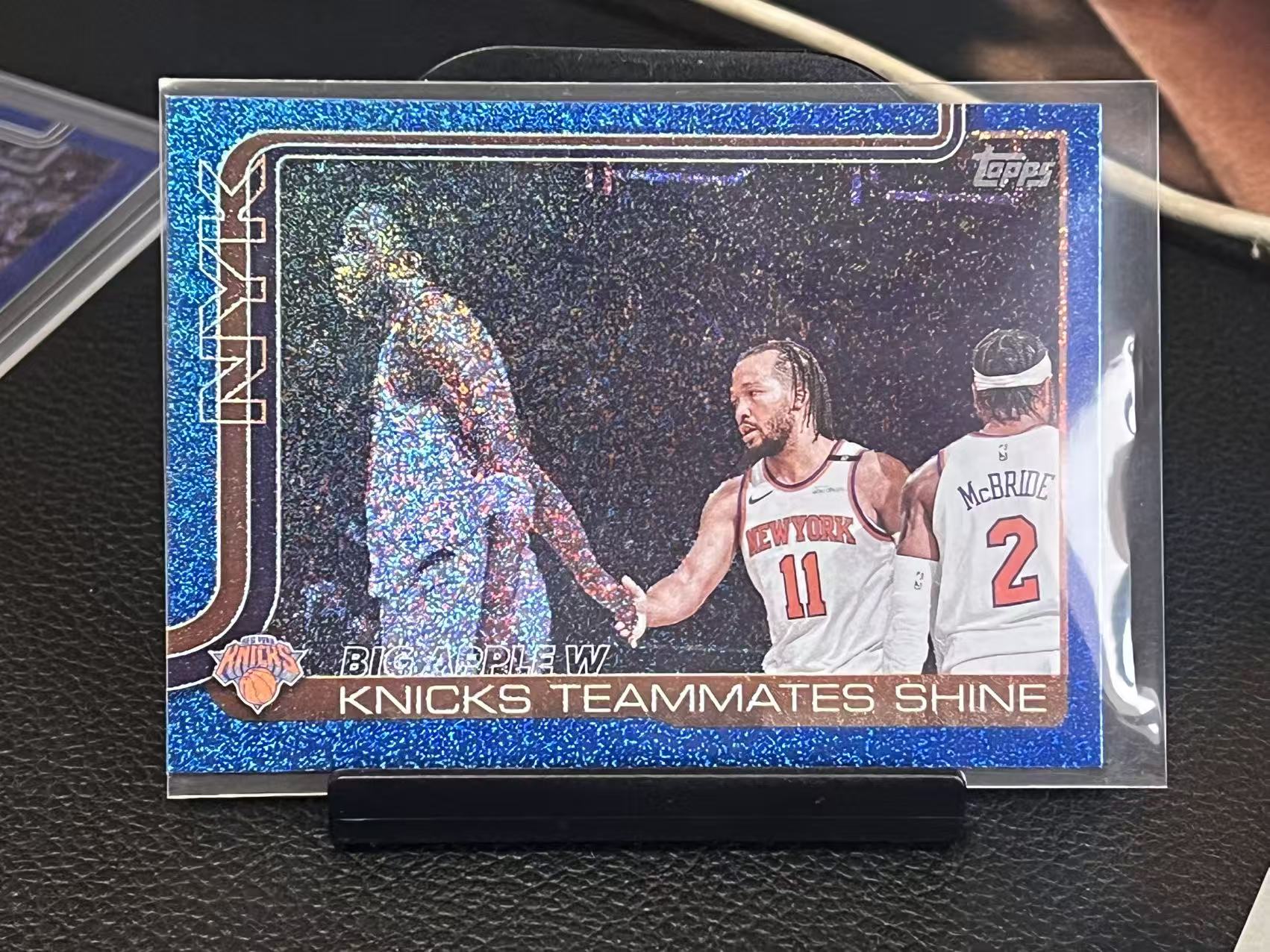2025 Topps Jumbo Jalen Brunson 杰伦 布伦森 蓝闪折 base 【小姨 孔】