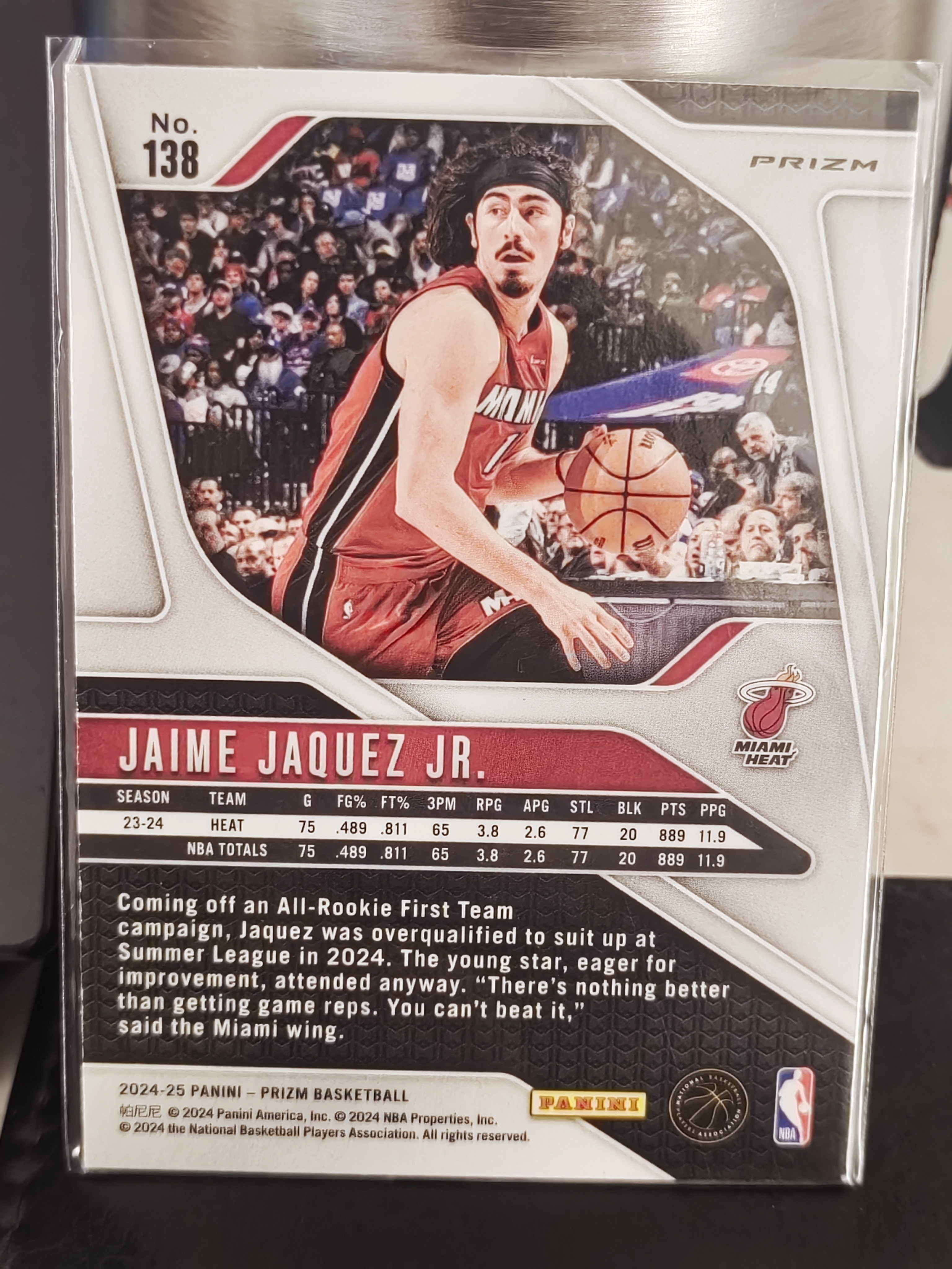 2024-25 Panini Prizm Jaime Jaquez Jr. PZ hyper折 小海梅哈克斯 热火 篮 白边白角 不保卡品 卡品如图