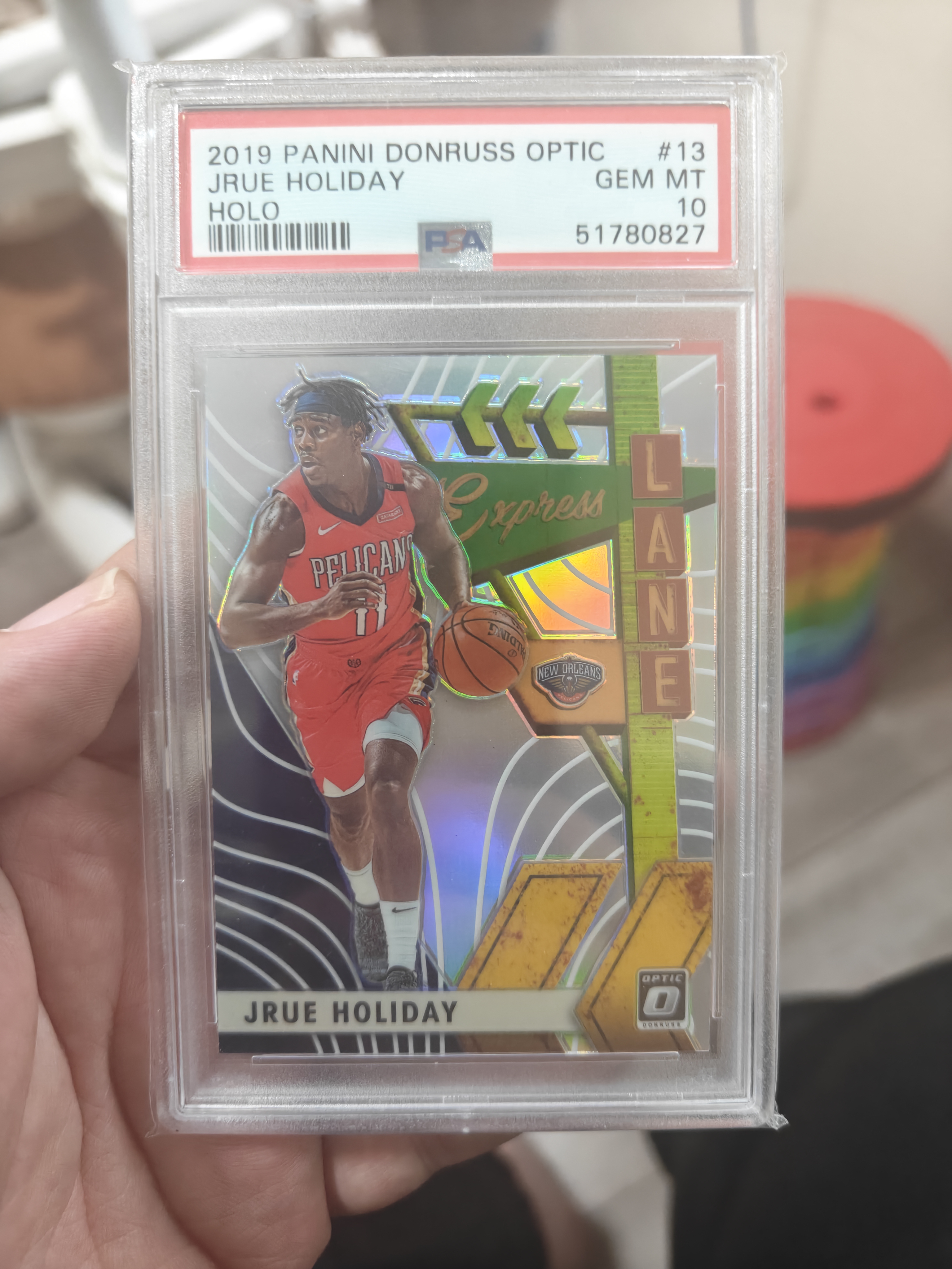 2019-20 Panini Donruss Optic Jrue Holiday #13 PSA10 杜蕾斯 球票 系列 大比例 银折 折射 霍乐迪 满分评级 投资必备
