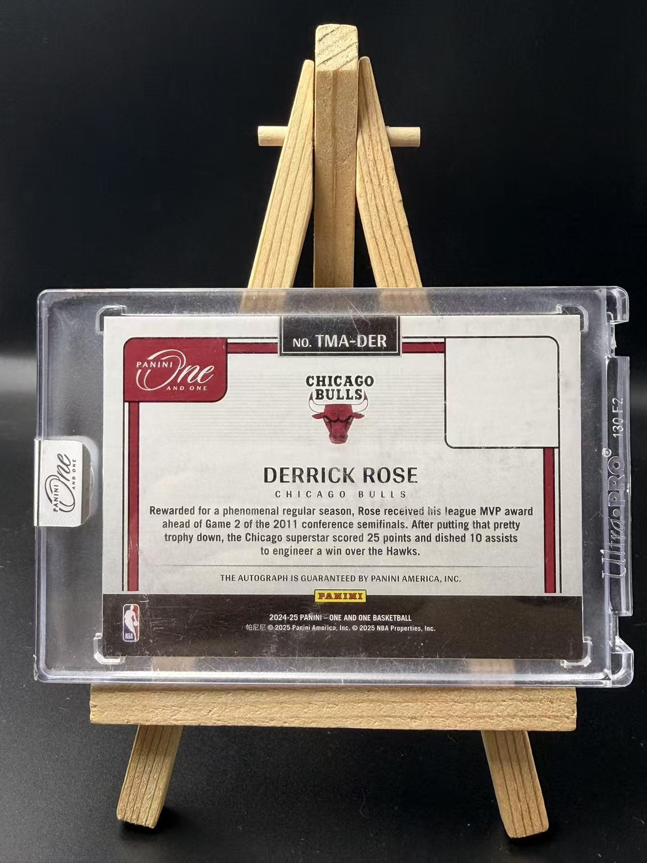 2024-25 Panini One and One Derrick Rose 【YT拍卖】 德里克 罗斯 公牛 时刻 卡签 捧杯签 MVP 风城玫瑰 原封砖 15/35编~闪电h