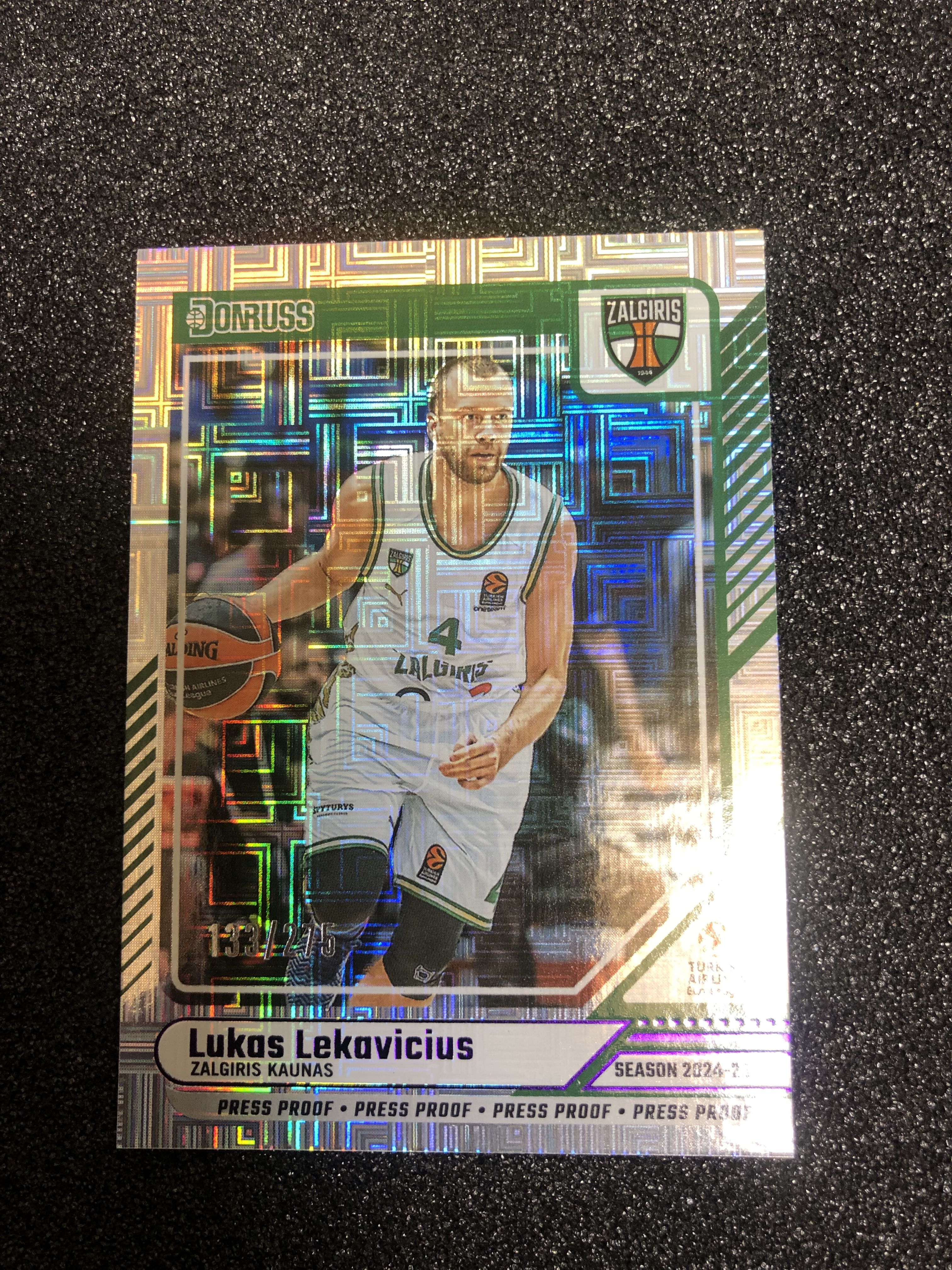 2024-25 Panini Donruss lukas lekavicius 欧洲篮球联赛 莱卡维丘斯 275编 mojo折 133/275 卡品如图 凑套收藏必备