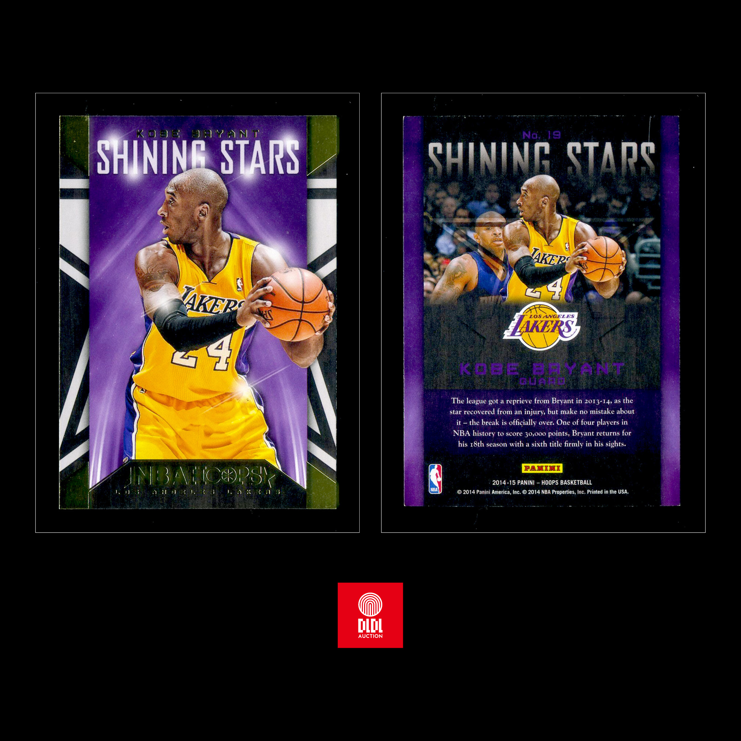 2014-15 Hoops Shining Stars Kobe Bryant科比布莱恩特伤愈复出联盟第四位“三万分先生”