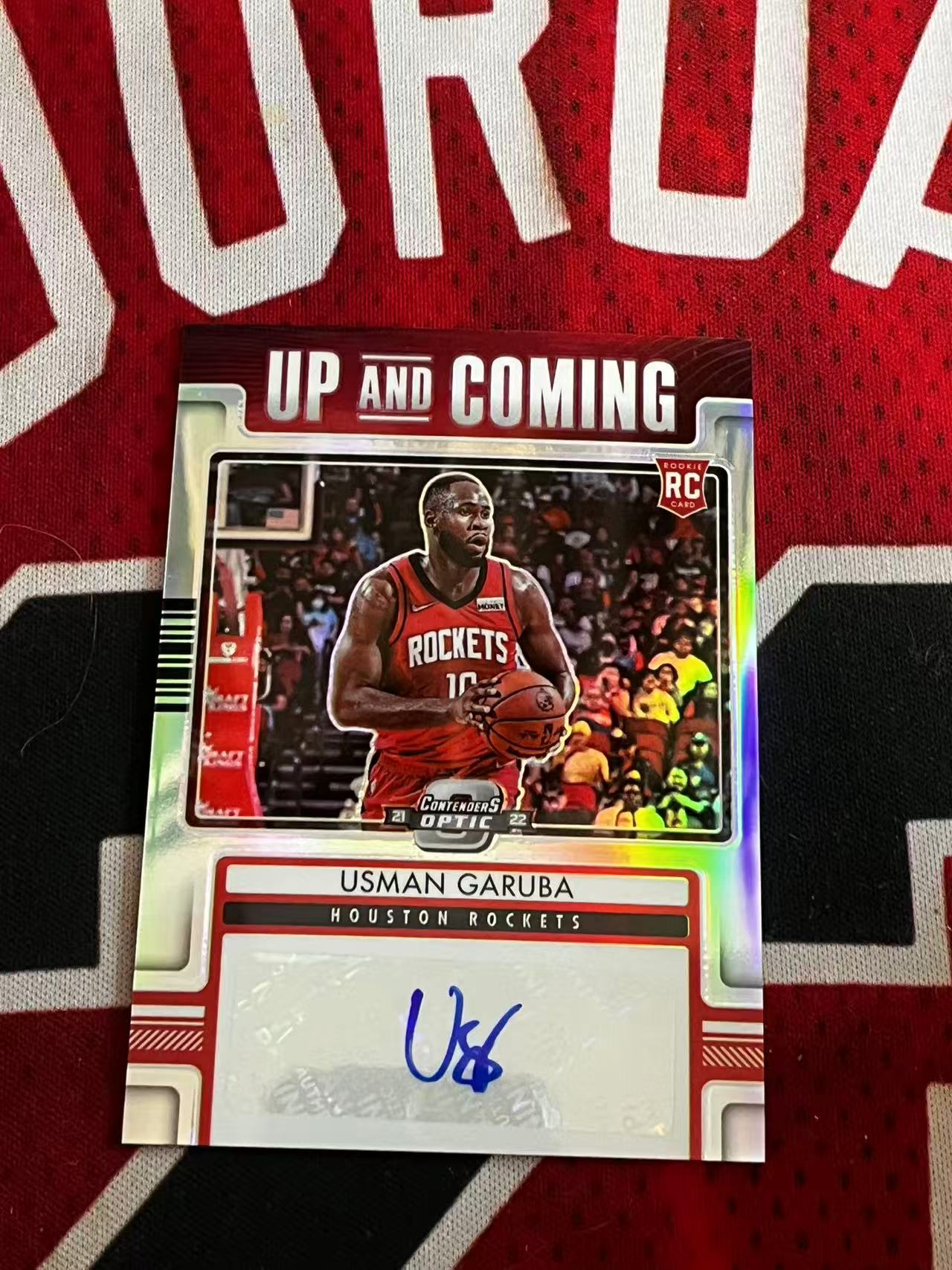 【接寄拍】2021-22 PANINI CONTENDERS OPTIC 球票系列 火箭 新秀RC 乌斯曼加鲁巴 149编 签字卡 银折 折射【烂臭嘴拍卖