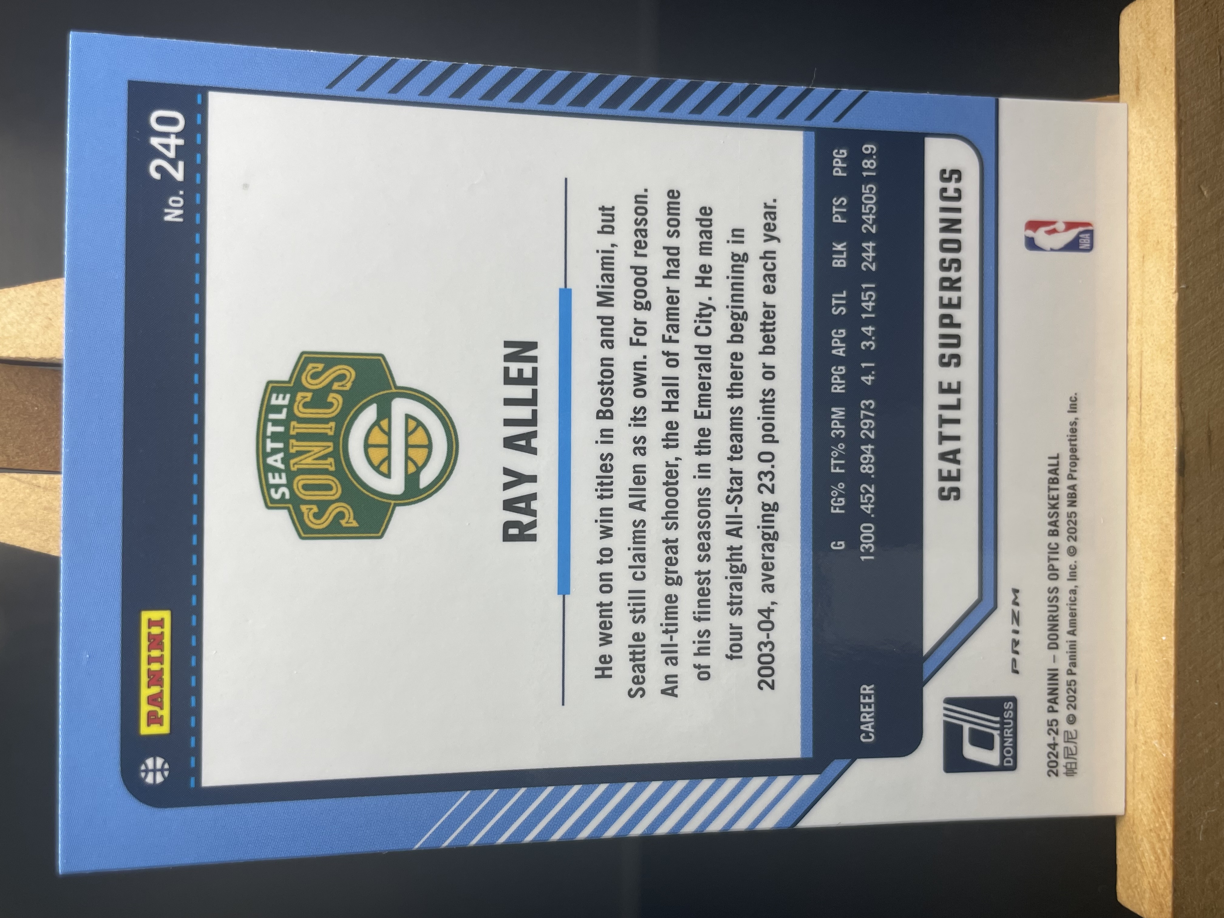 (T2) 2024-25 PANINI OTPIC 粉 Hyper折 雷阿伦 近期大热球星 收藏凑套必备 卡品如图 !!!