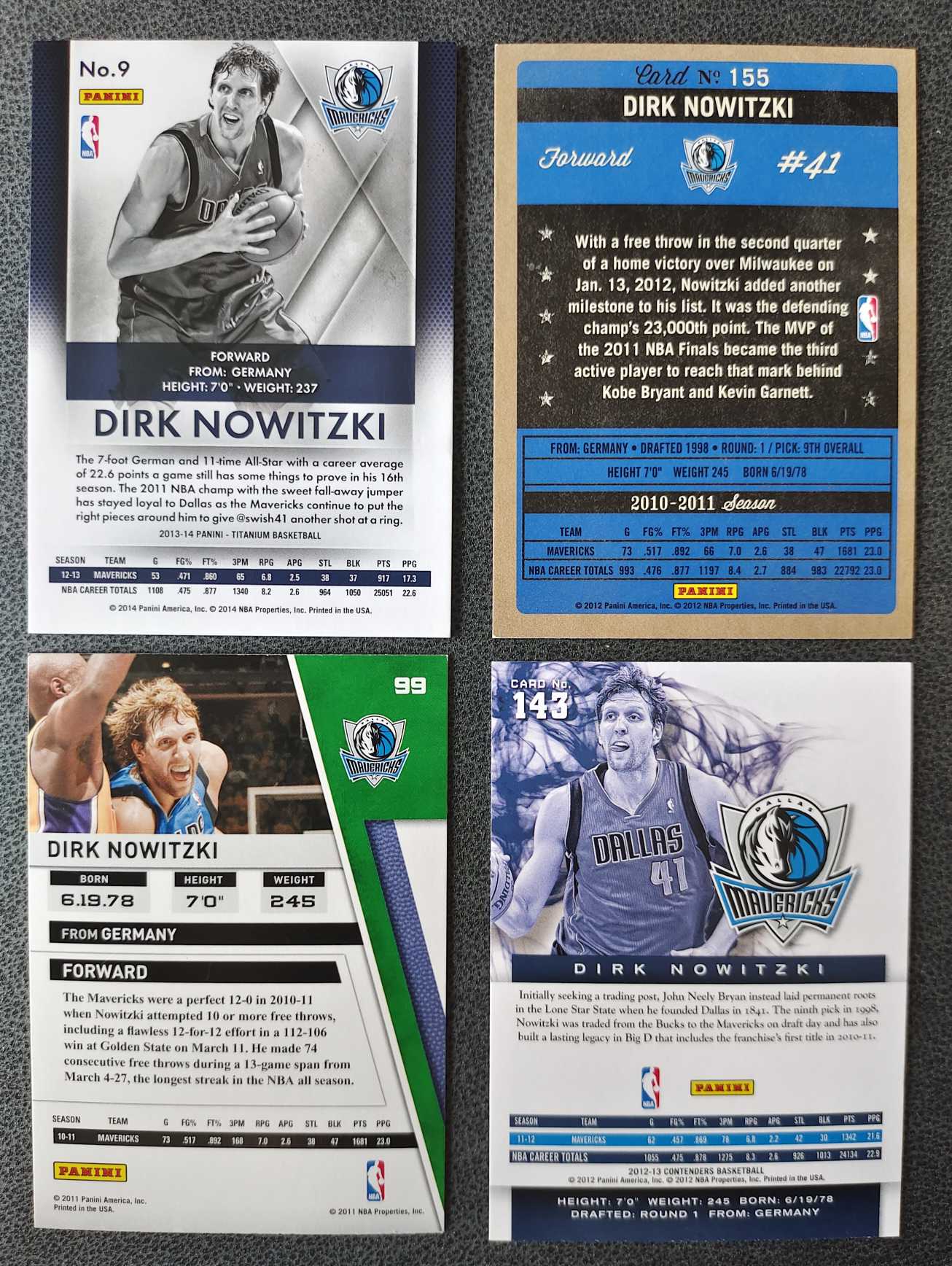 达拉斯 小牛队 独行侠队 德克 诺维斯基 诺天王 司机 德国战车 一人一城一队 四张打包一起出 🇩🇪