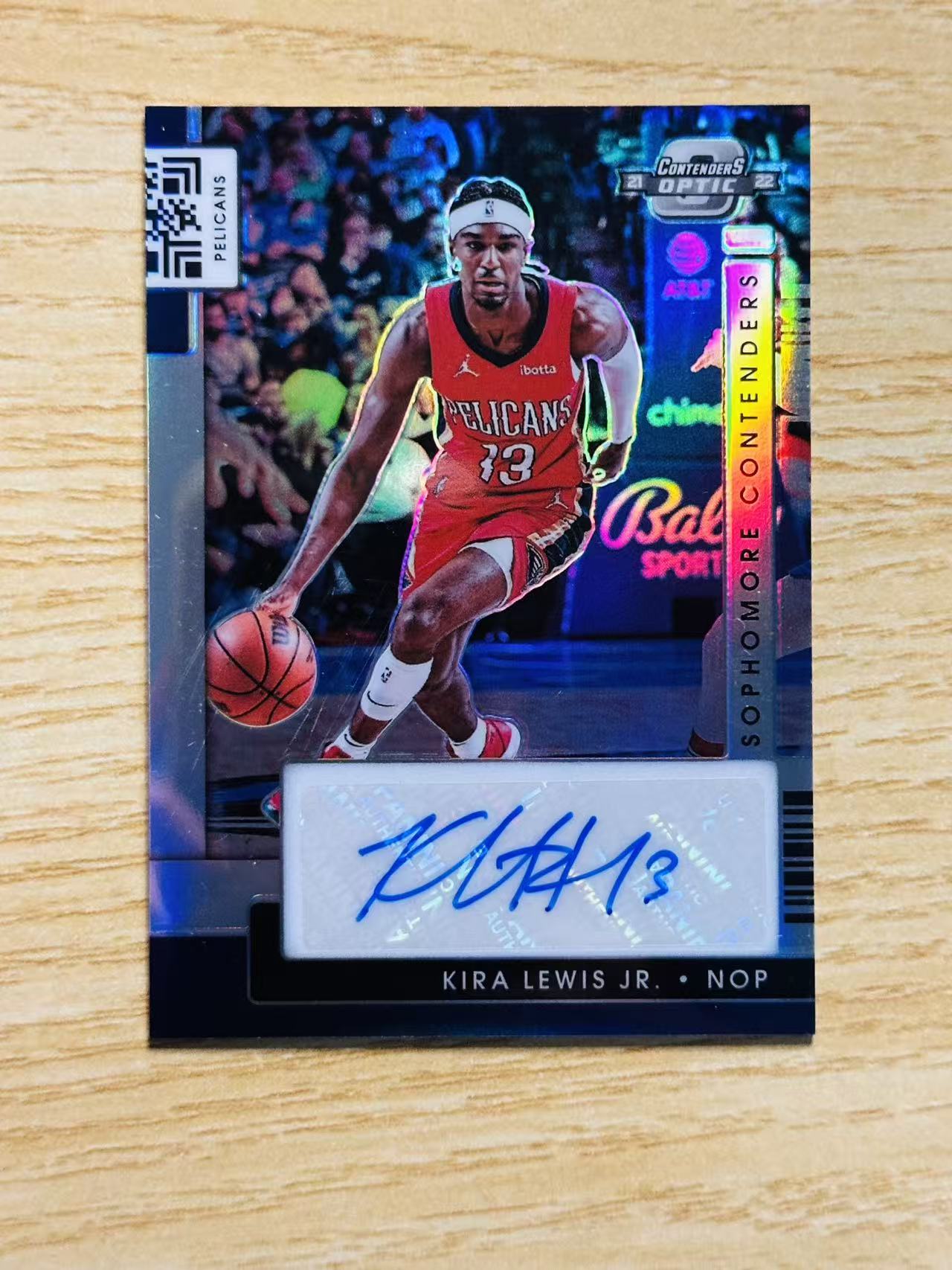 2021-22 Panini Contenders Optic Kira Lewis Jr. 嘿嘿代卖 球票 optic 基拉 刘易斯 签字 银折 149编 鹈鹕 收藏必备