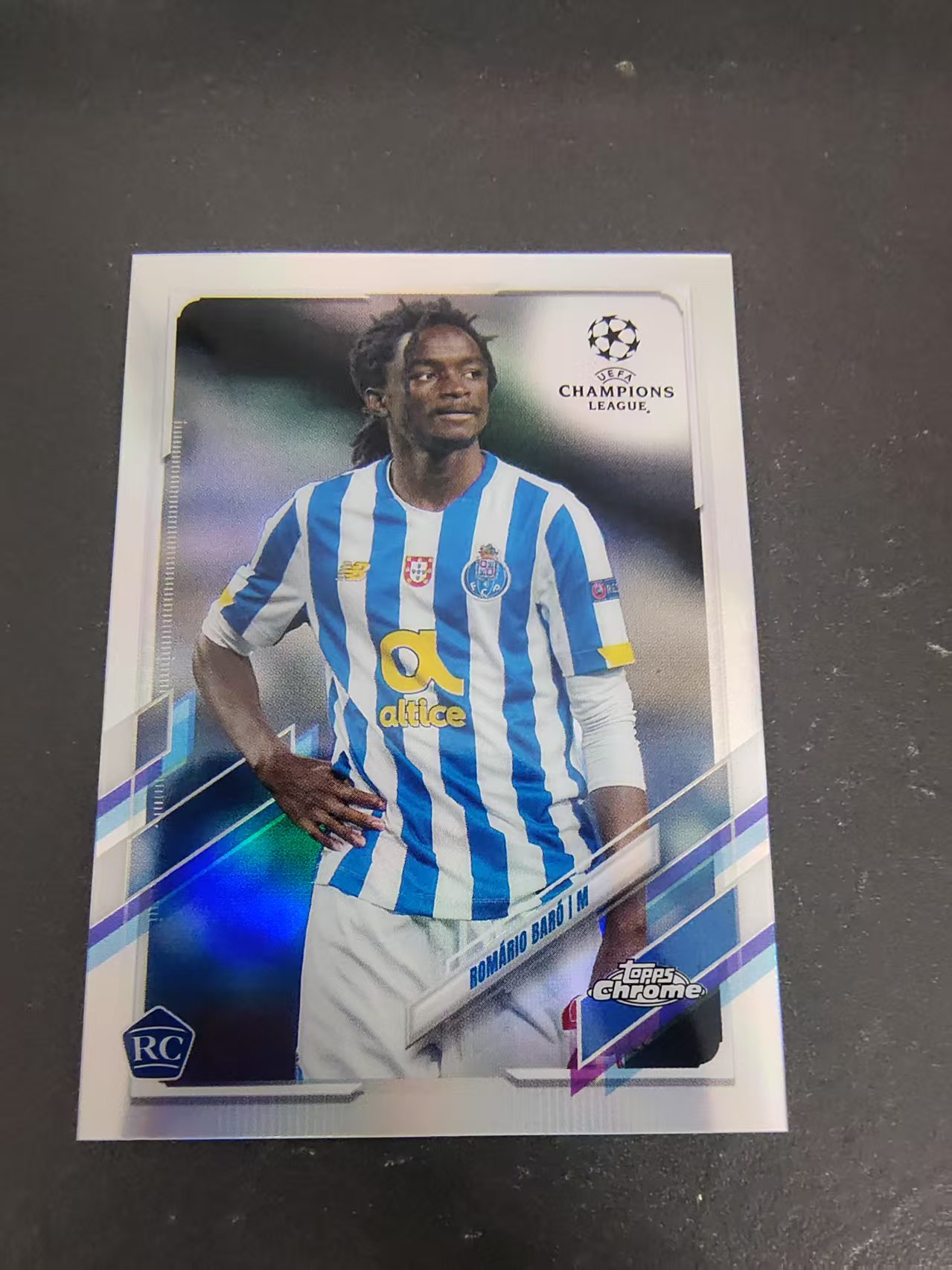 【可合并，不累计】2021 Topps Chrome romario baro 欧冠 布鲁日 罗马里奥巴洛 新秀RC 银折 #32
