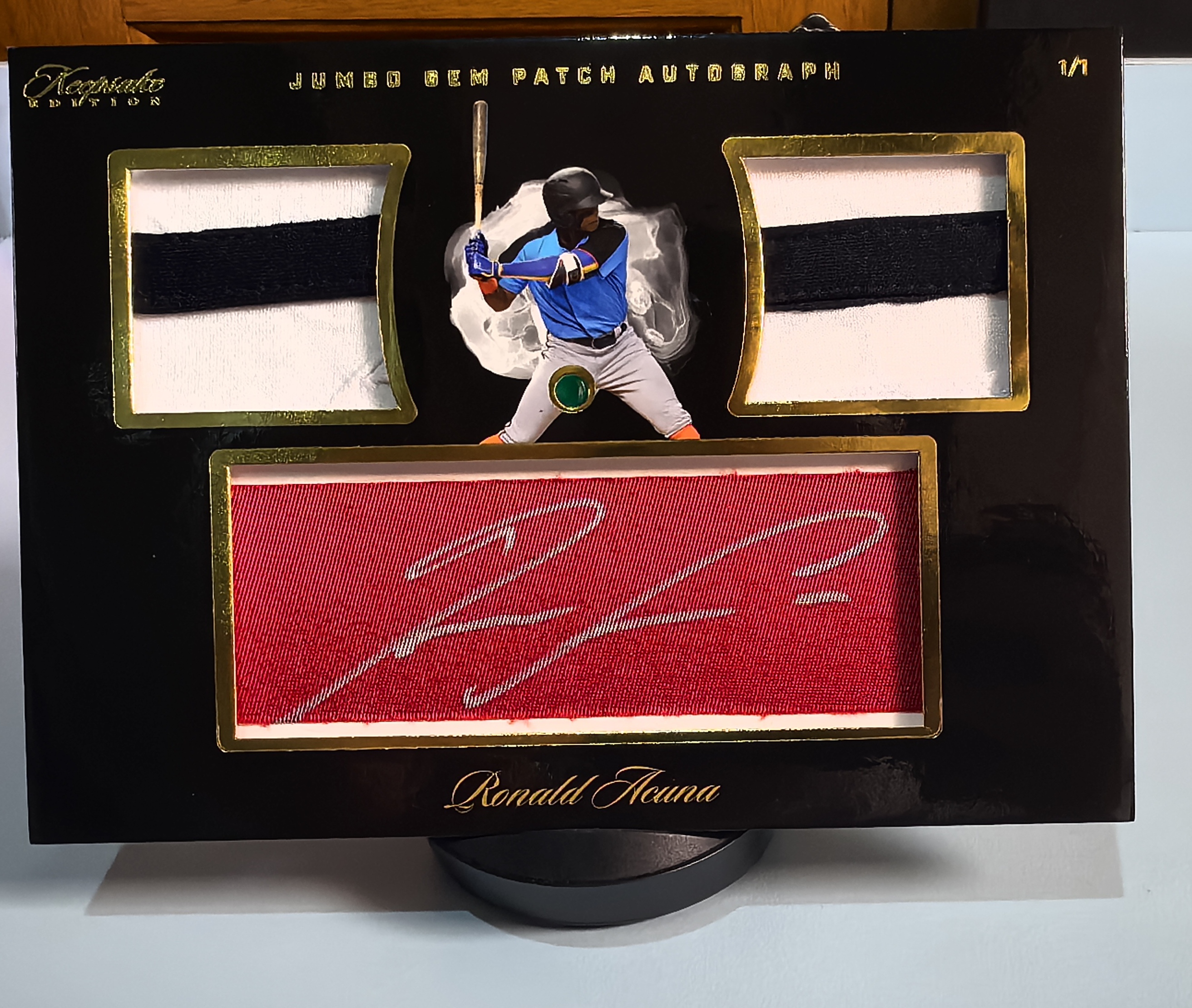 Ronald Acuña Jr. 阿庫尼亞 勇士 mvp 40+70棒球歷史第一人 一張1/1 ofo 雙窗物料 鉆石簽字 大卡 兩張1/1物料鉆石卡