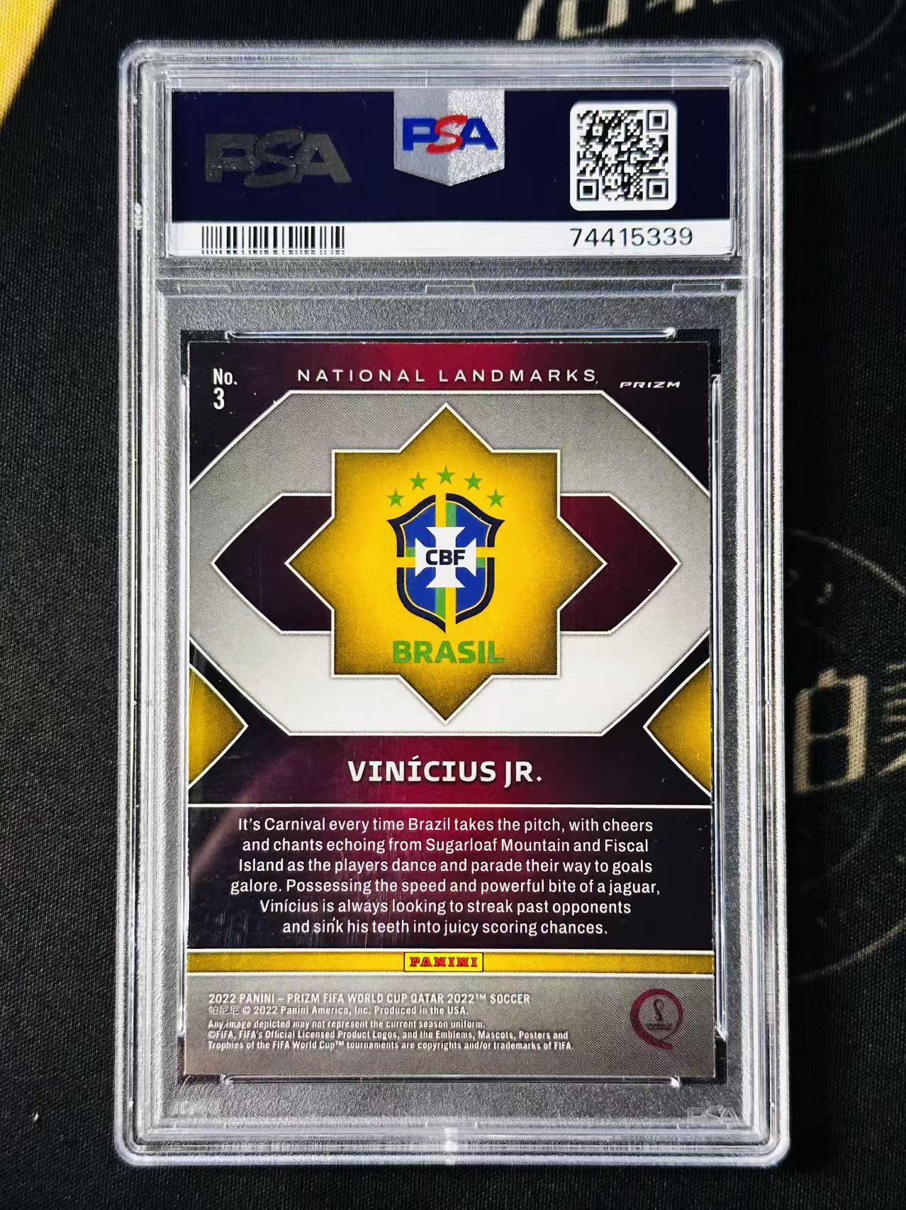 2022 Panini Prizm 世界杯Pz VINICIUS JR 巴西 维尼修斯 地标特卡 大比例特卡 箱货SP 皇马 姆巴佩贝林厄姆 ...