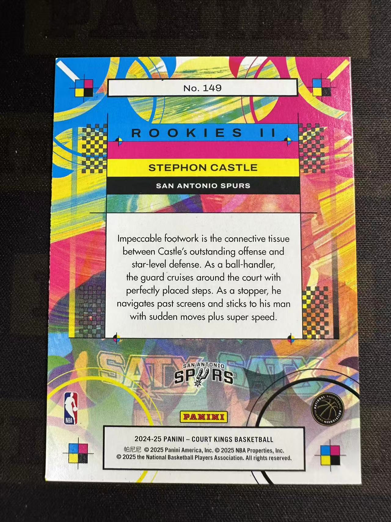 2024-25 Panini Court Kings Stephon Castle RC #149 马刺 斯蒂芬 卡斯尔 新秀年 油画 二级