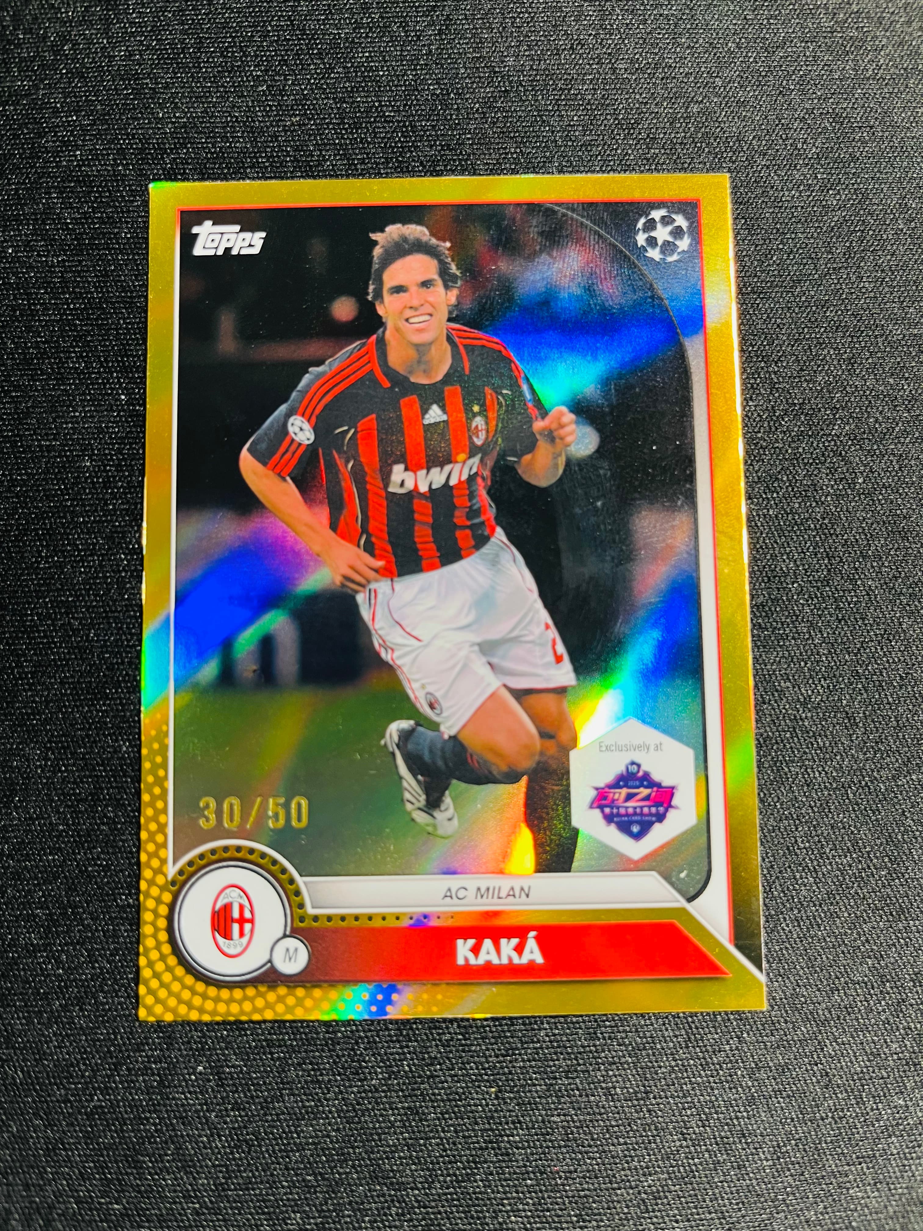 【VC拍卖0手费到卡预付90%】2025 topps 方寸之间 卡展联名 AC米兰 Kaka 卡卡 50编 金折 选图帅气 实卡好看 收藏必备——小吴