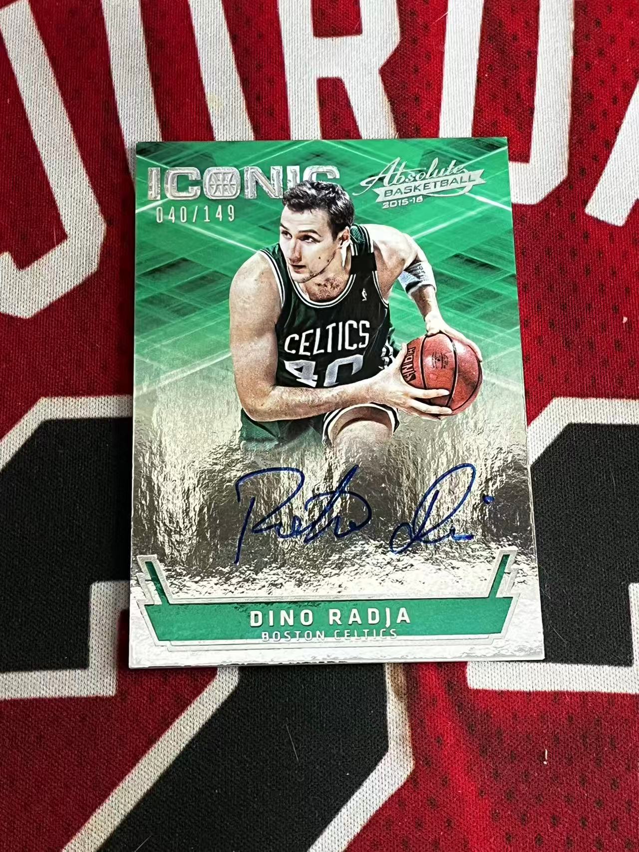 【接寄拍】2015-16 PANINI ABSOLUTE ABS系列 凯尔特人名宿 迪诺拉德加 149编 签字卡 卡签 ICONS签【烂臭嘴拍卖】