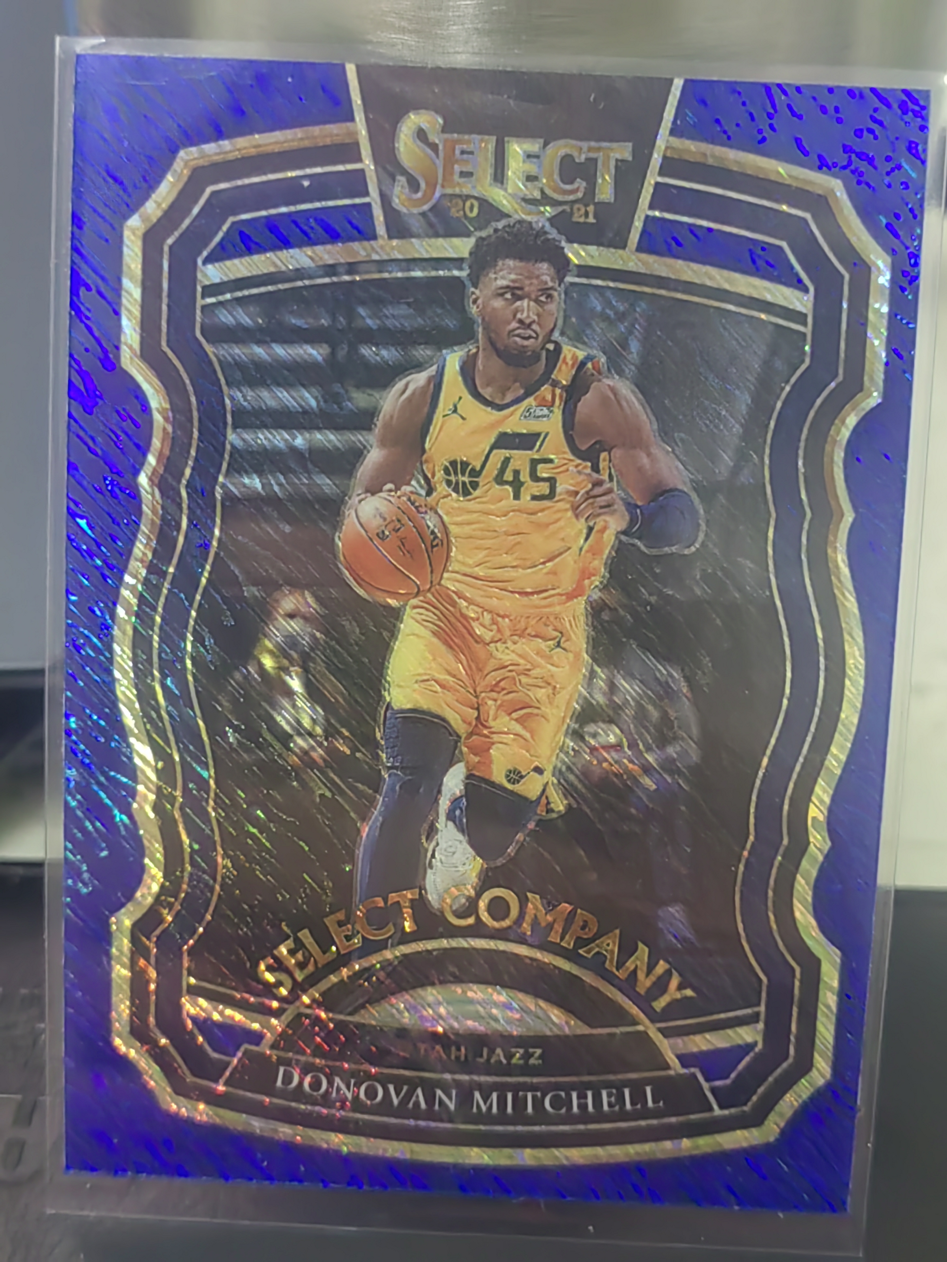 2020-21 Panini Select Donovan Mitchell Select 蓝shimmer 多诺万 米切尔 爵士 SELECT COMPANY 篮 白边白角 不保卡品 卡品如图