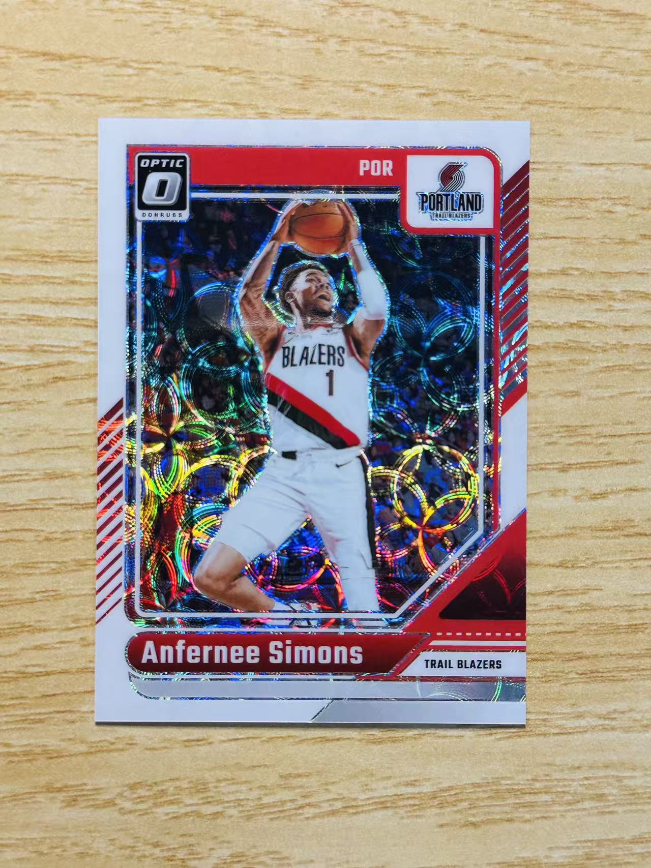2024-25 Panini Donruss Anfernee Simons 嘿嘿代卖 杜蕾斯 optic 安芬尼 西蒙斯 白圈圈折 15编 低编 开拓者 收藏必备
