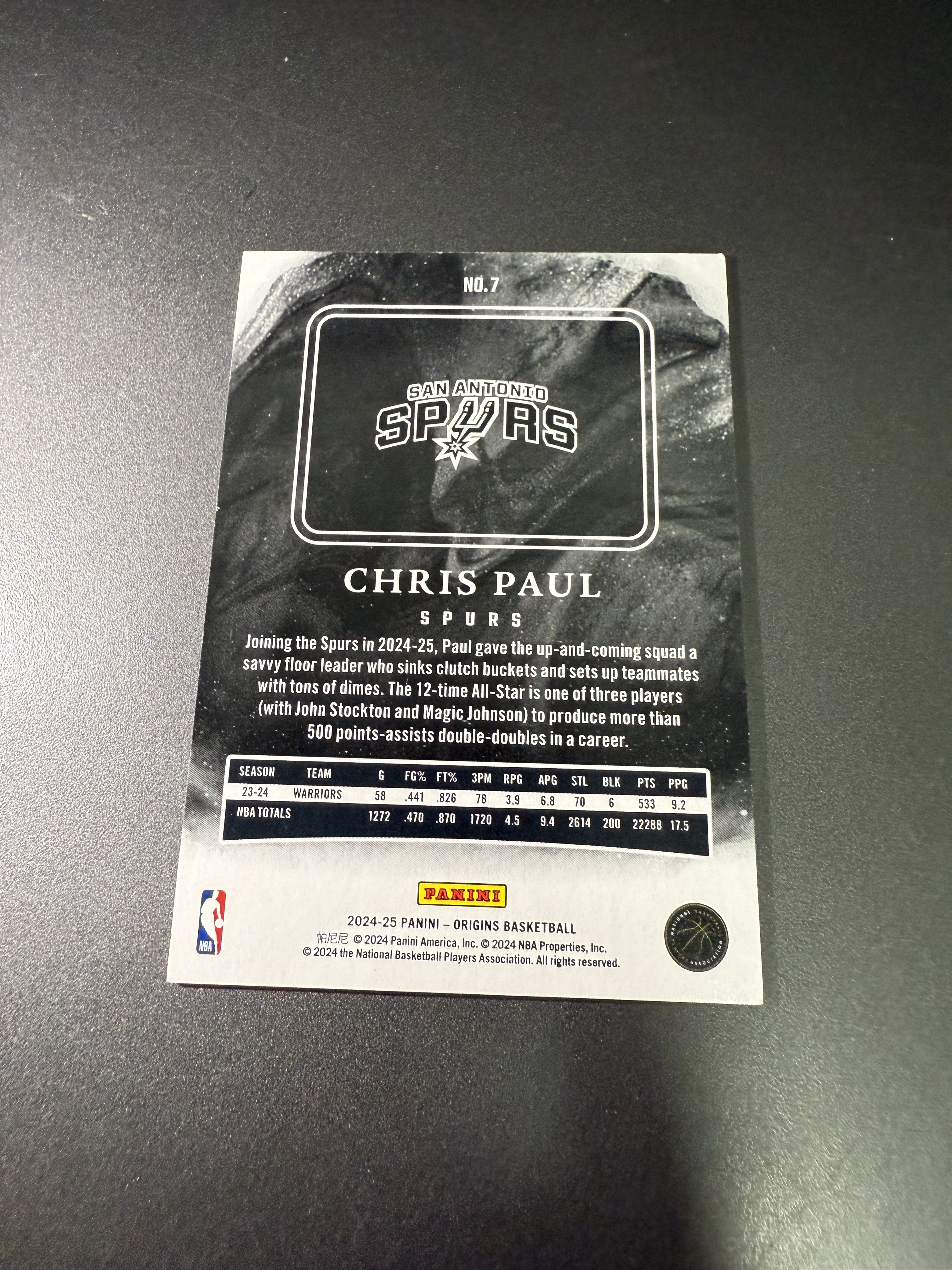 2024-25 Panini Origins Chris Paul 克里斯保罗 起源 粉折 49编 什