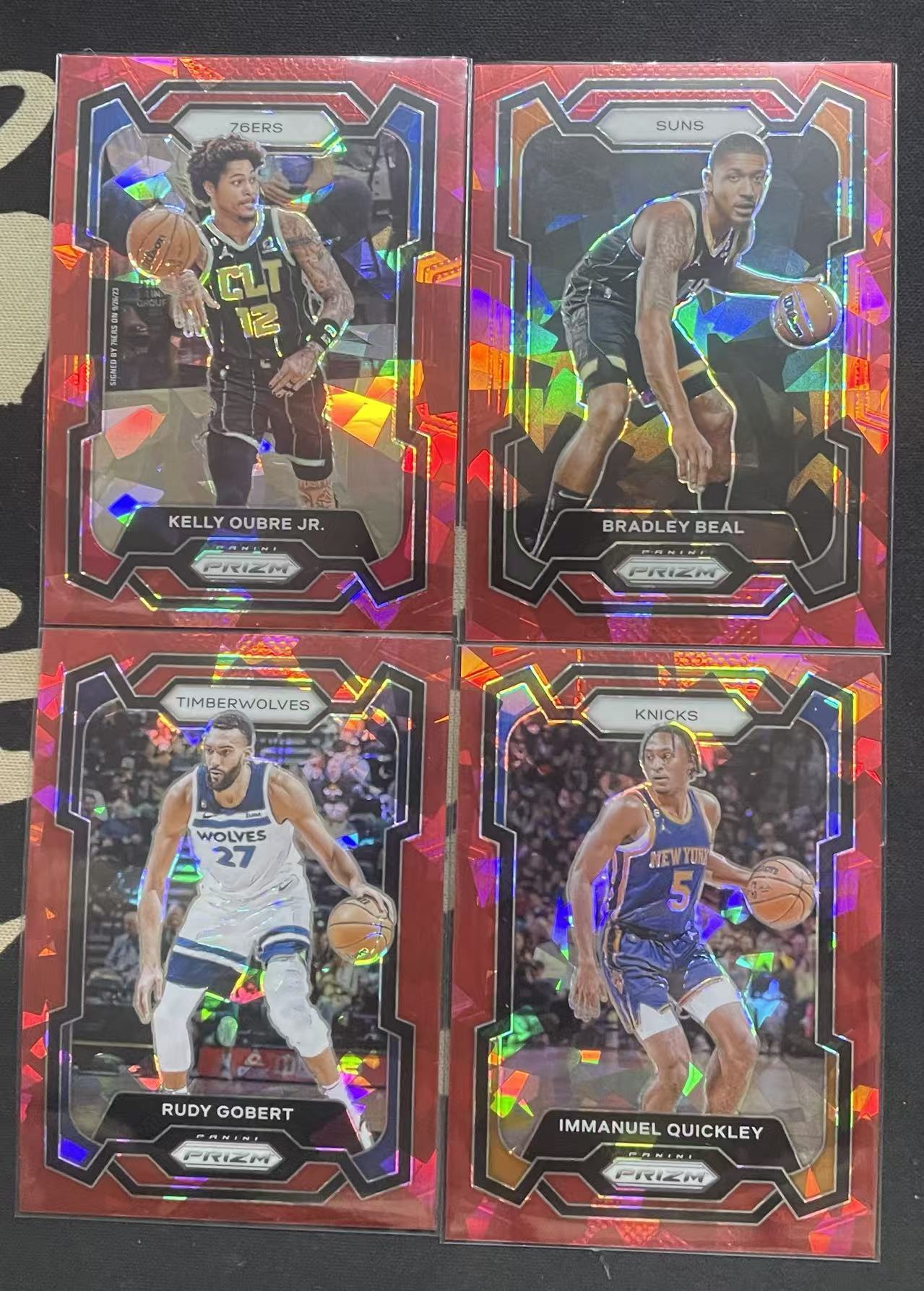 2023-24 Panini Prizm Kelly Oubre Jr. 小凯里·乌布雷 布拉德利·比尔 鲁迪·戈贝尔 伊曼纽尔·奎克利 红碎冰折 折射 pz 不保卡品 打包 值得投资(猴子卡社)