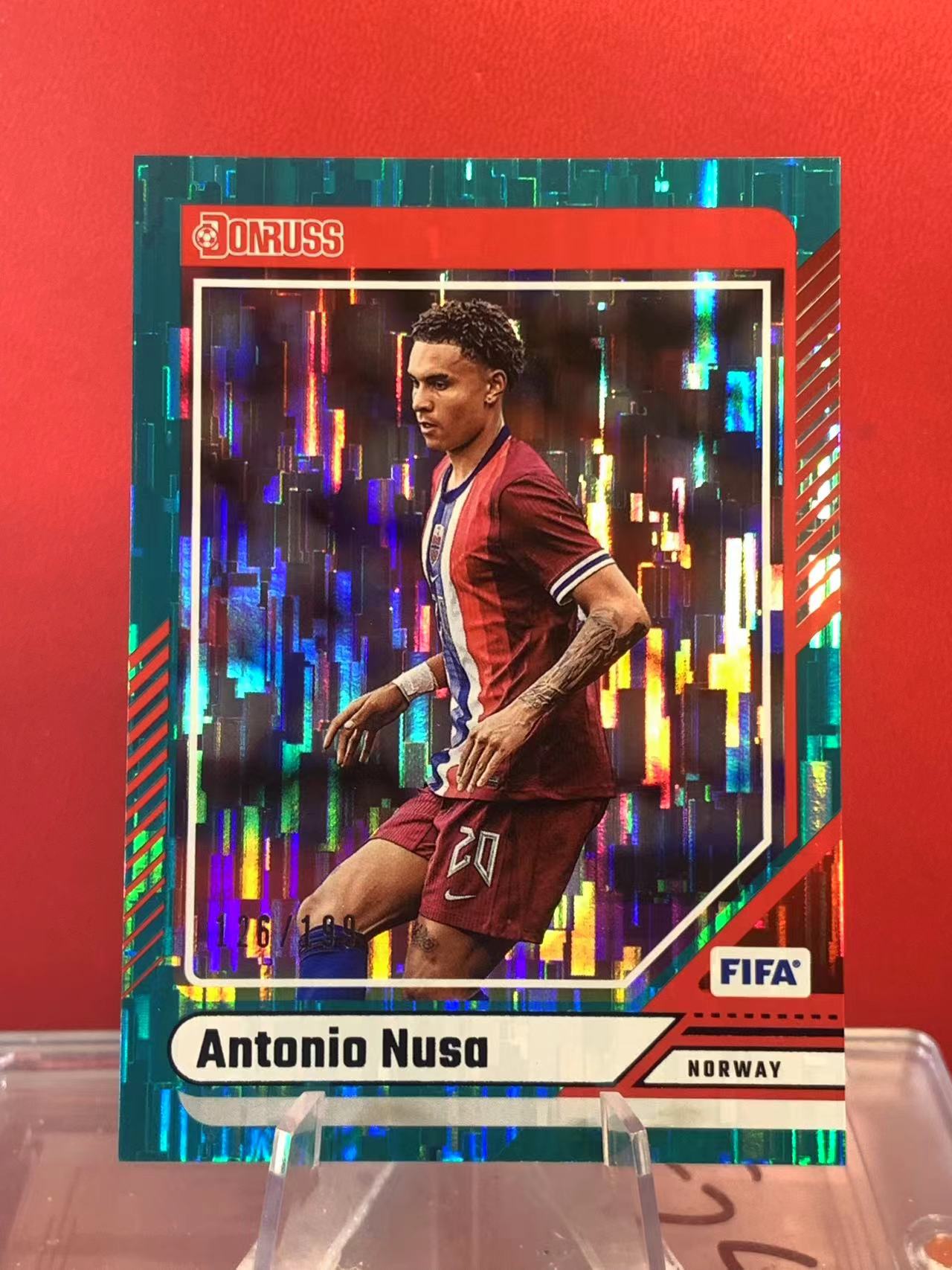 (詹叔代拍)2024-25 Panini Donruss 杜蕾斯 Antonio Nusa 安东尼奥 努萨 挪威 126/199编 青瀑布折 顺丰寄付 泰山