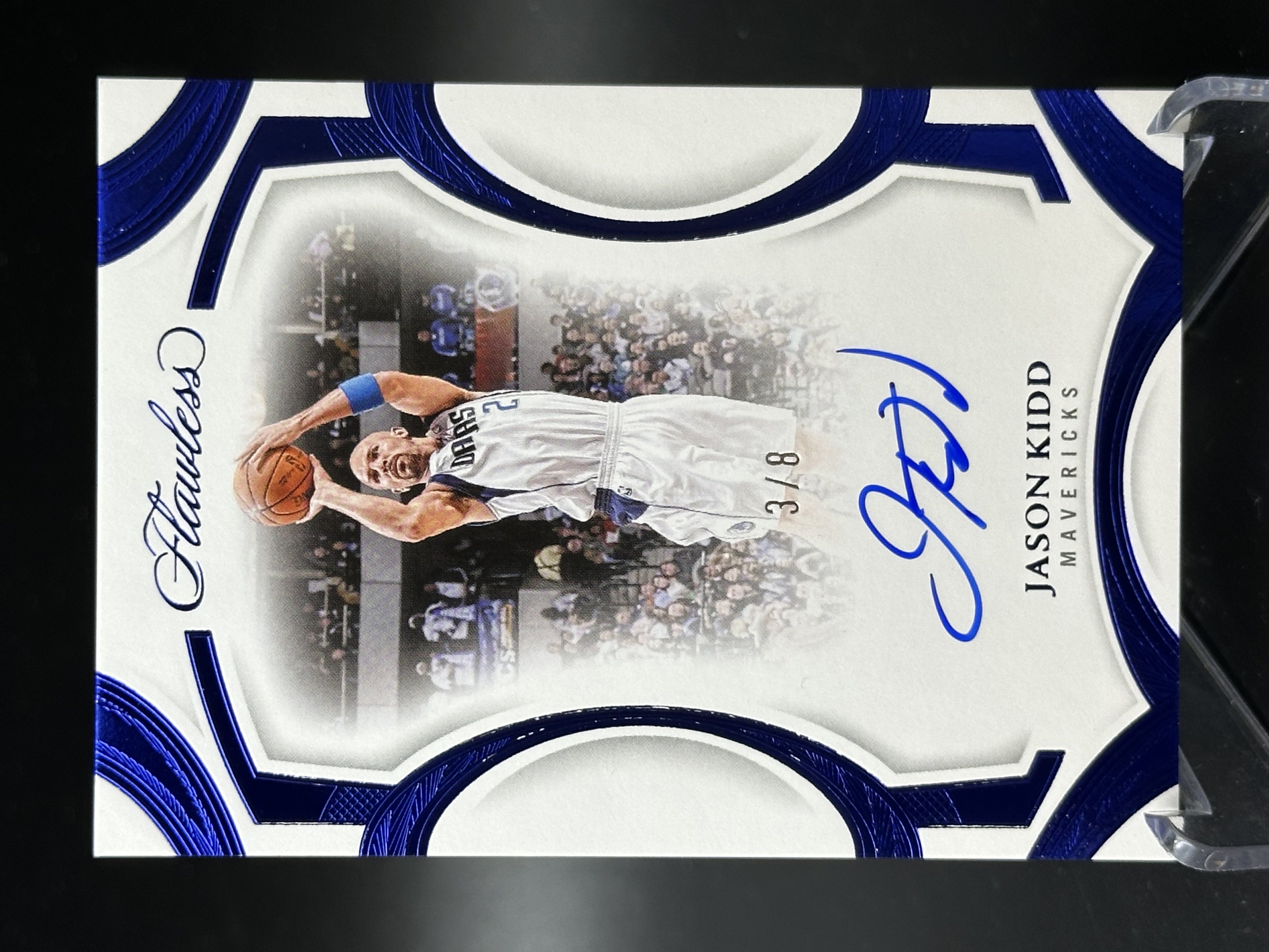 2024-25 Panini Flawless Jason Kidd 【小黄拍卖】手提 基德 独行侠 签字 卡签 3/8编 超低编「汉堡王」