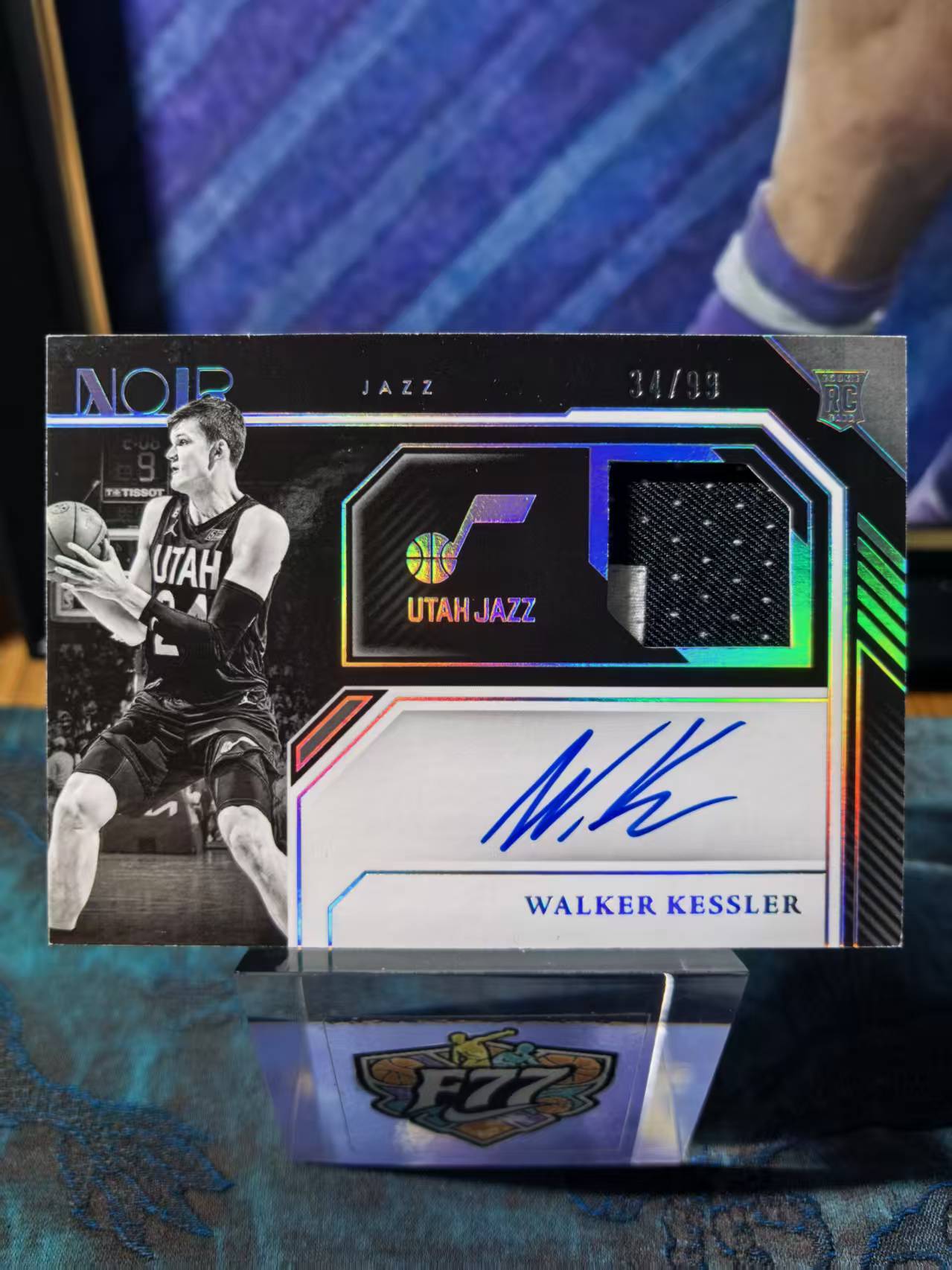 2022-23 Panini Noir Walker Kessler 爵士 新秀 rc 沃克 凯斯勒 卡签 签字 双色球衣字母切割 rpa 34/99编 内线悍将 收藏必备 叶叶