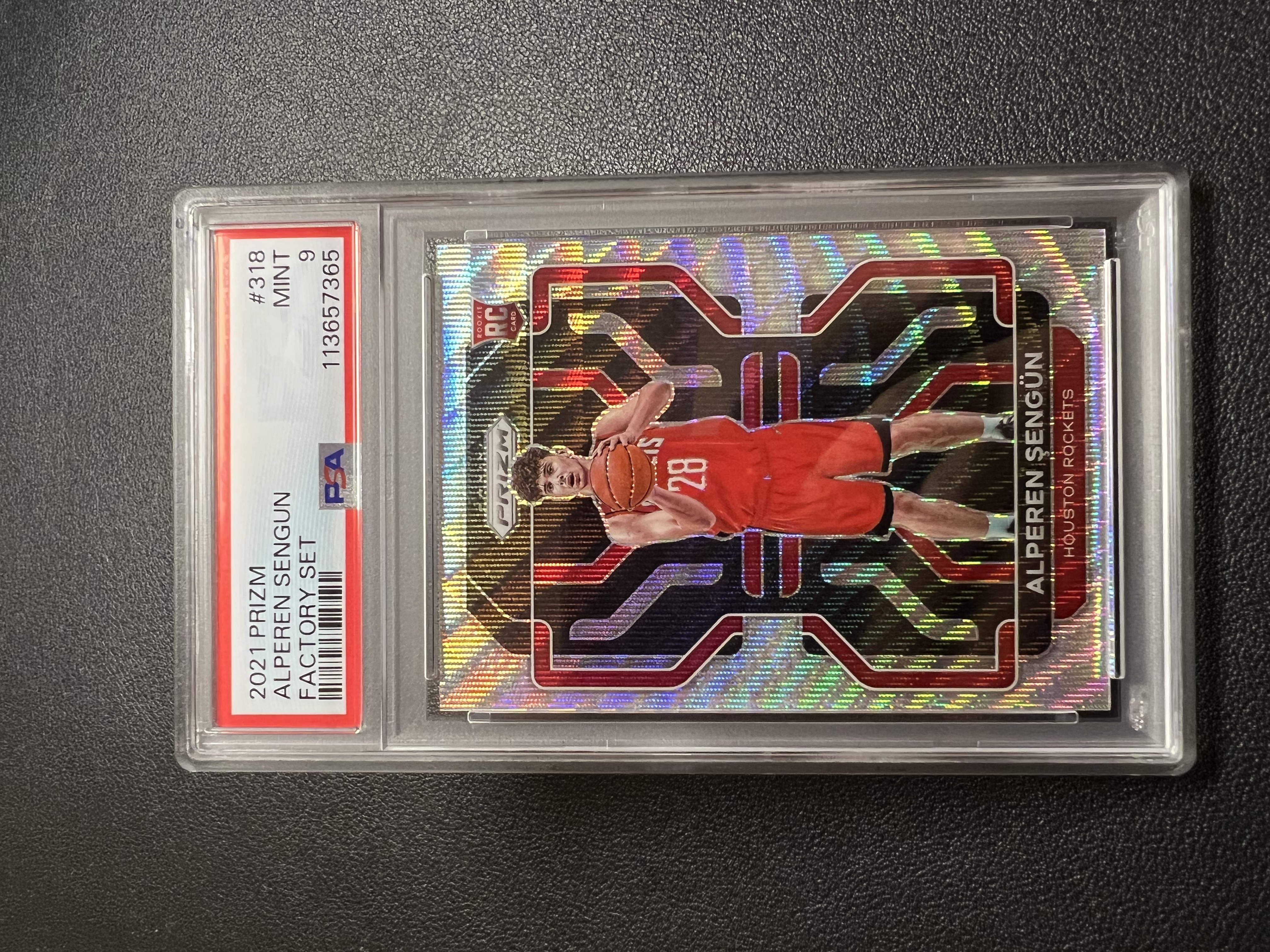 2023-24 Panini Prizm Alperen Sengun RC 【星佑代卖】PZ 火箭 新秀 阿尔佩伦 申京 银波纹折射 PSA9分 评级卡 收藏必备