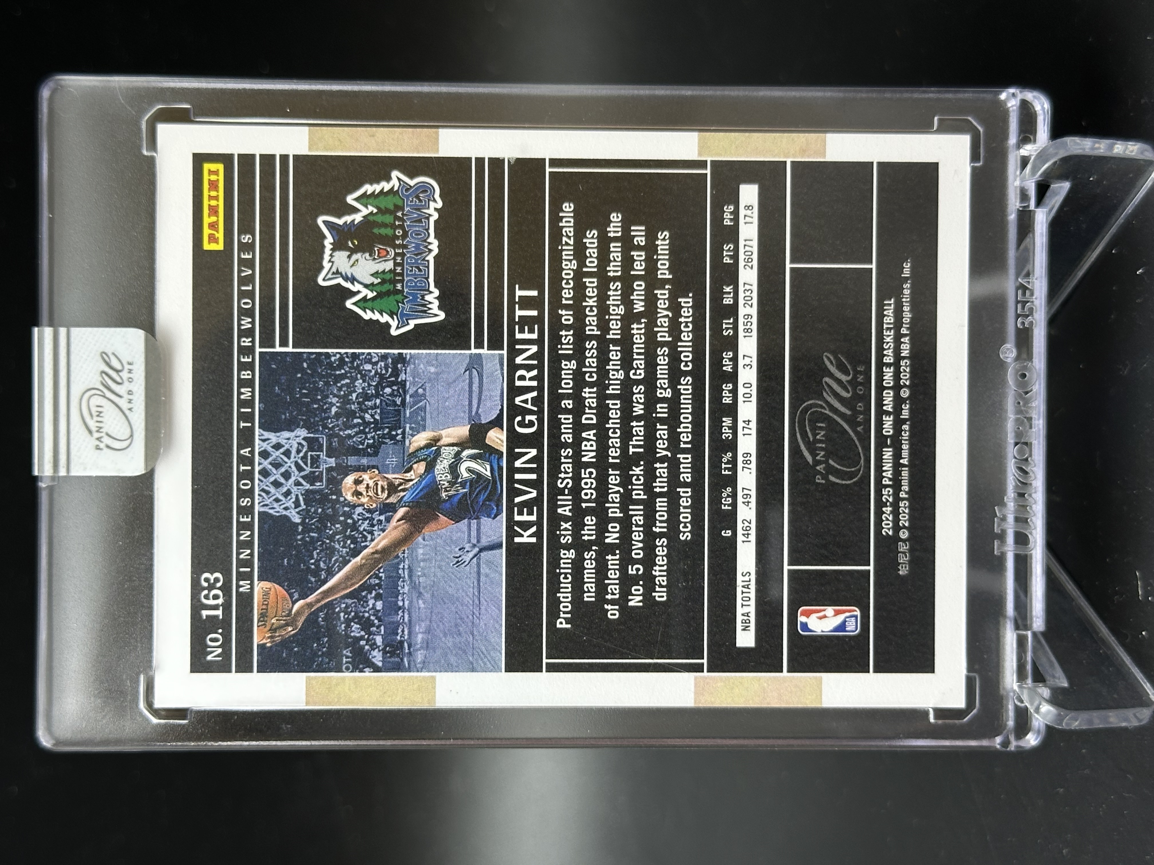 2024-25 Panini One and One Kevin Garnett 【小黄拍卖】OAO 凯文 加内特 森林狼 base 19/75编 原封砖「汉堡王」