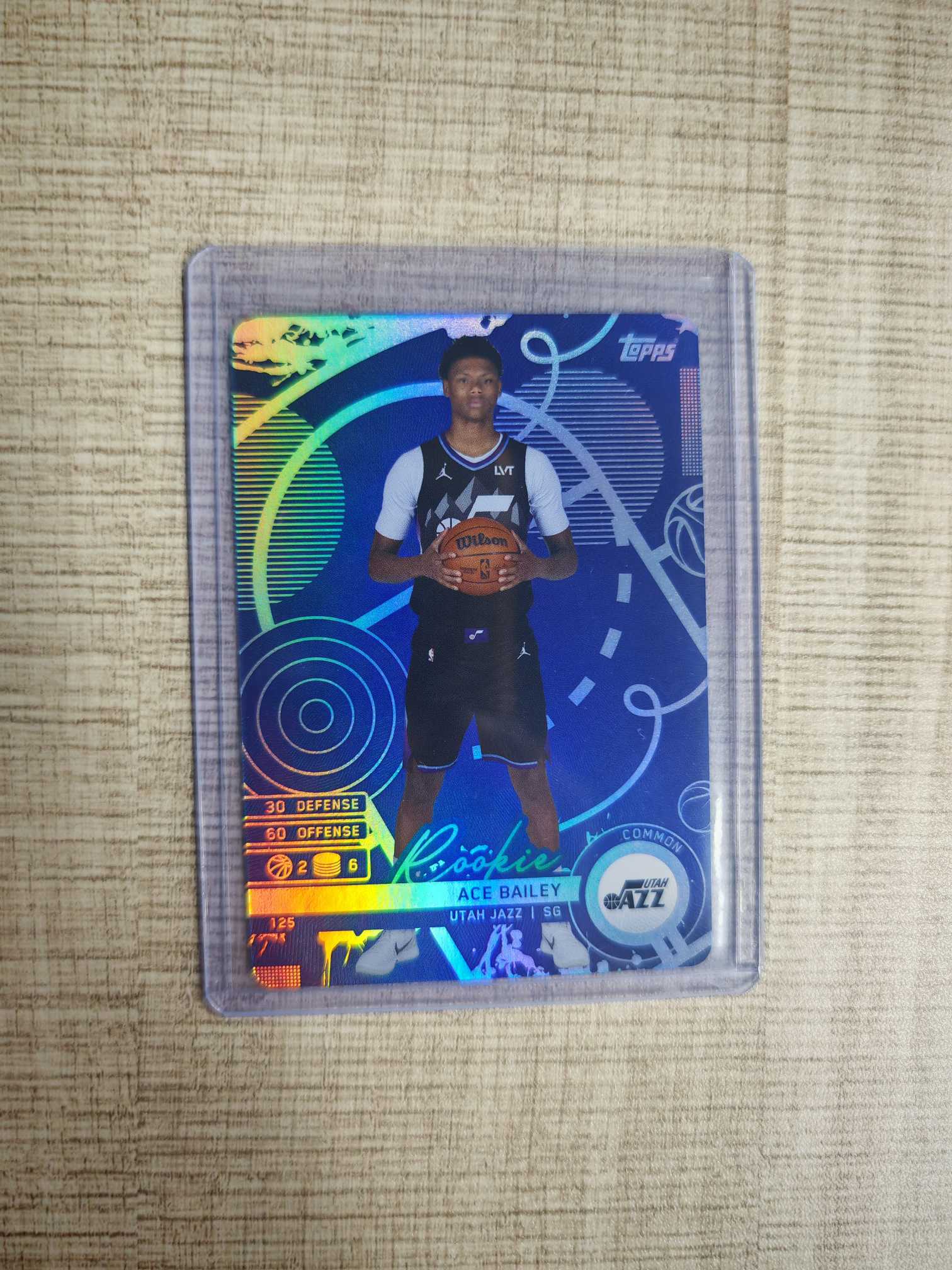 2025-26 Topps 卡游 Kayou Match Attax 游戏版 新秀 爵士 艾斯贝利 Common 蓝平行