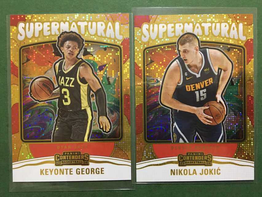 2023-24 Panini Contenders Keyonte George RC 球票 新秀 爵士 基昂特乔治 掘金 约基奇 点点折 SUPER NATURAL特卡 2张lot 凑套必备#于
