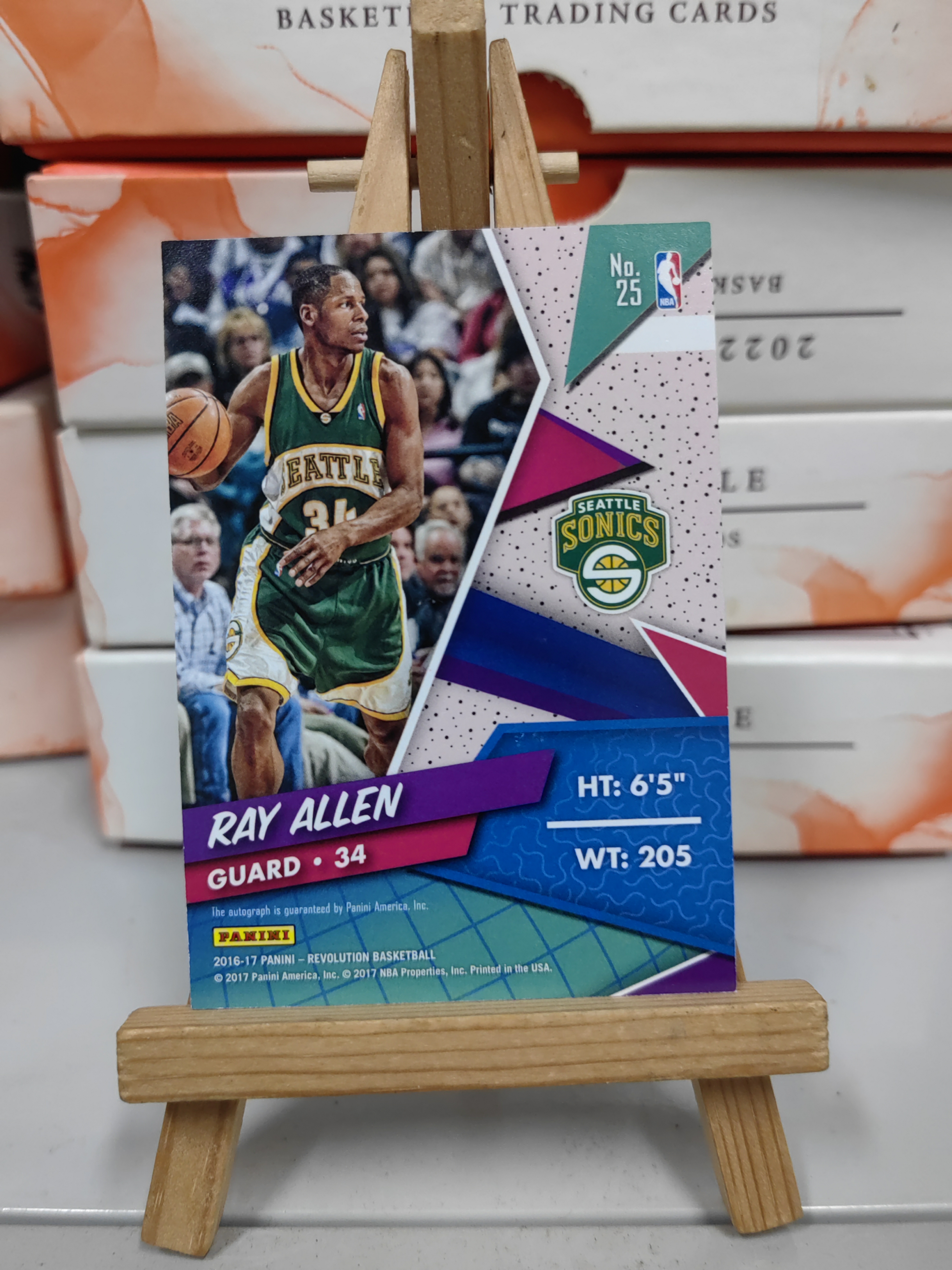 2016-17 Panini Revolution Ray Allen 【来福拍卖】革命 雷霆 雷阿伦 君子雷 签字 卡签 折射 卡品如图