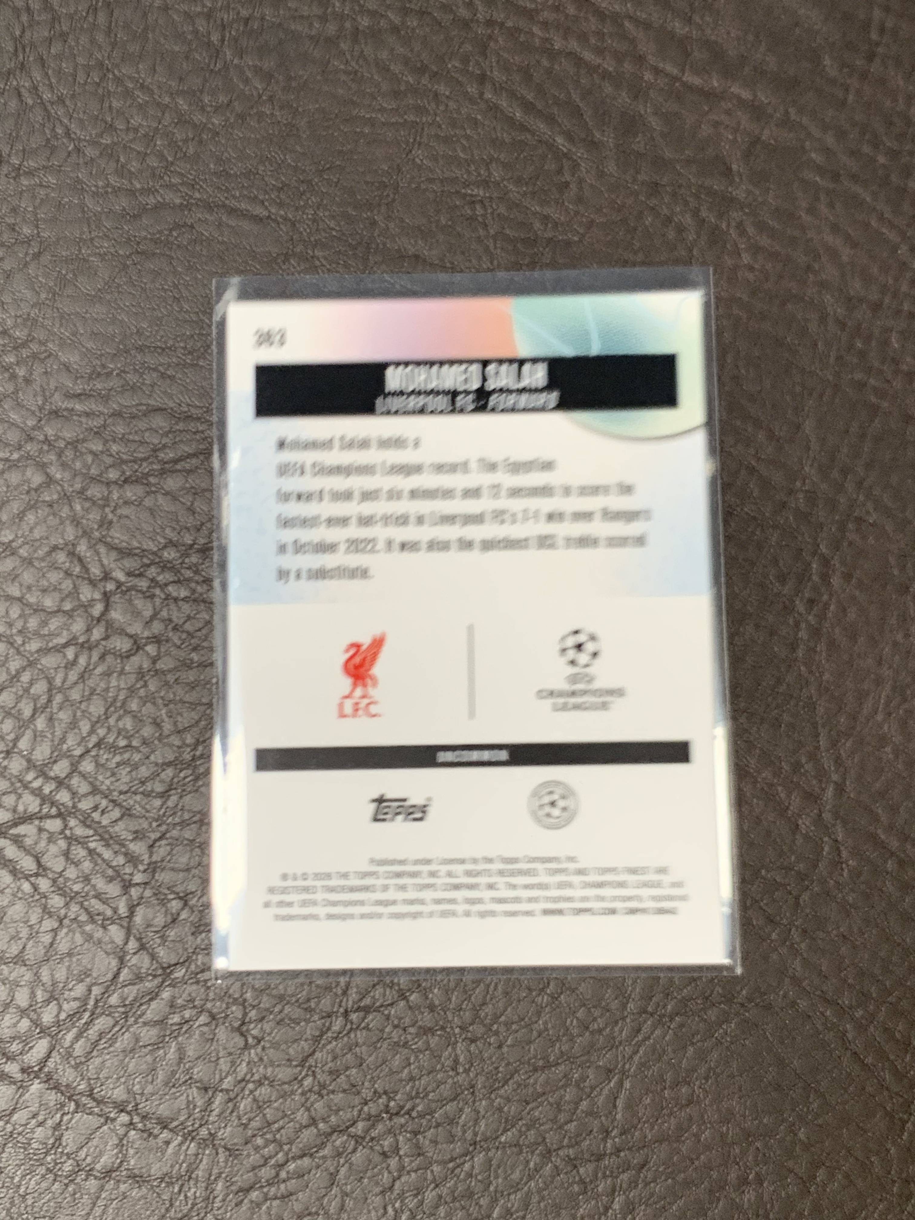2028 Topps Finest Mohamed Salah #263 欧冠 Base 萨拉赫 75/75编 尾编 稀有