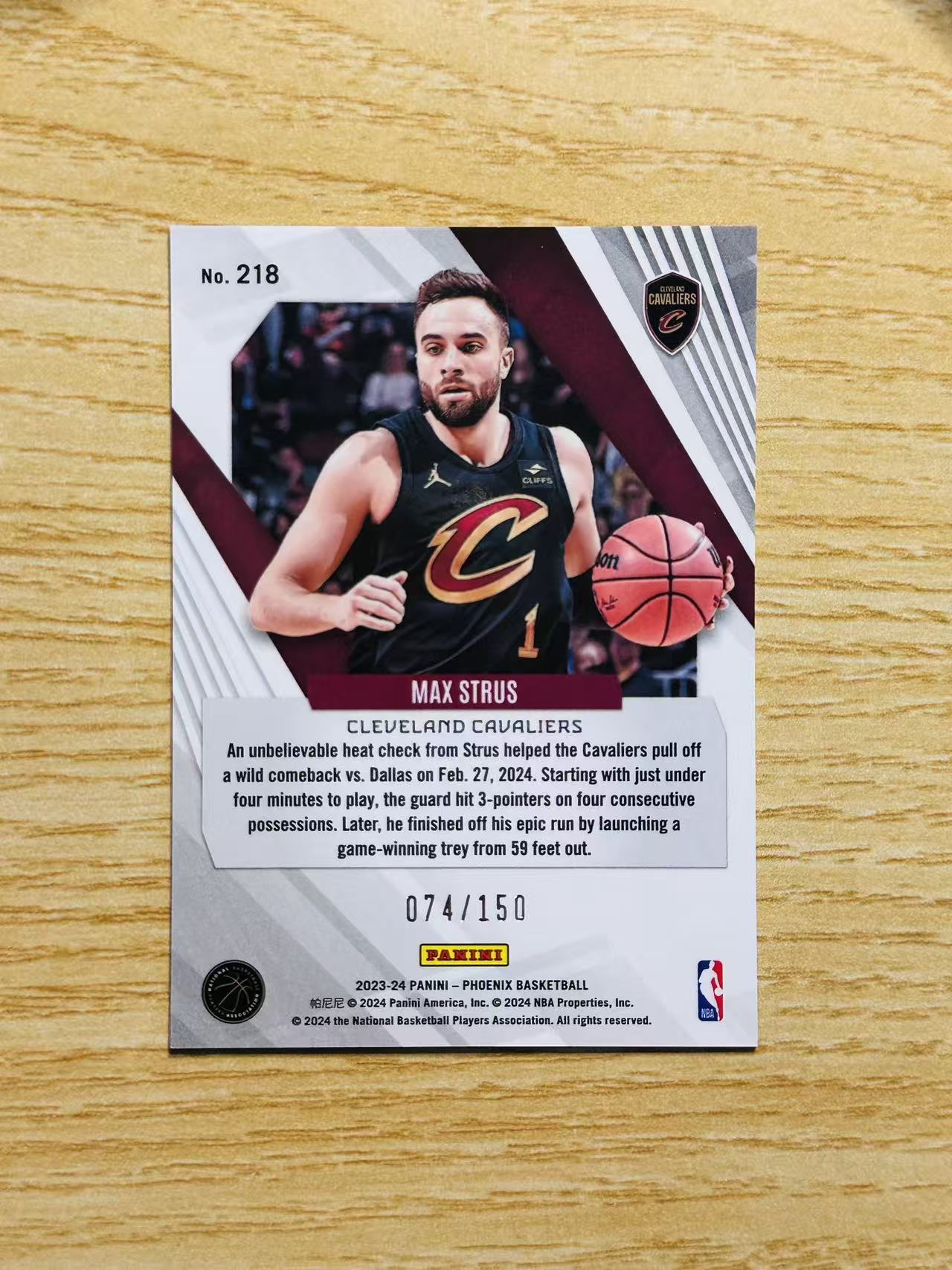 2023-24 Panini 凤凰 Max Strus 嘿嘿代卖 马克斯 斯特鲁斯 蓝折 150编 骑士 收藏必备