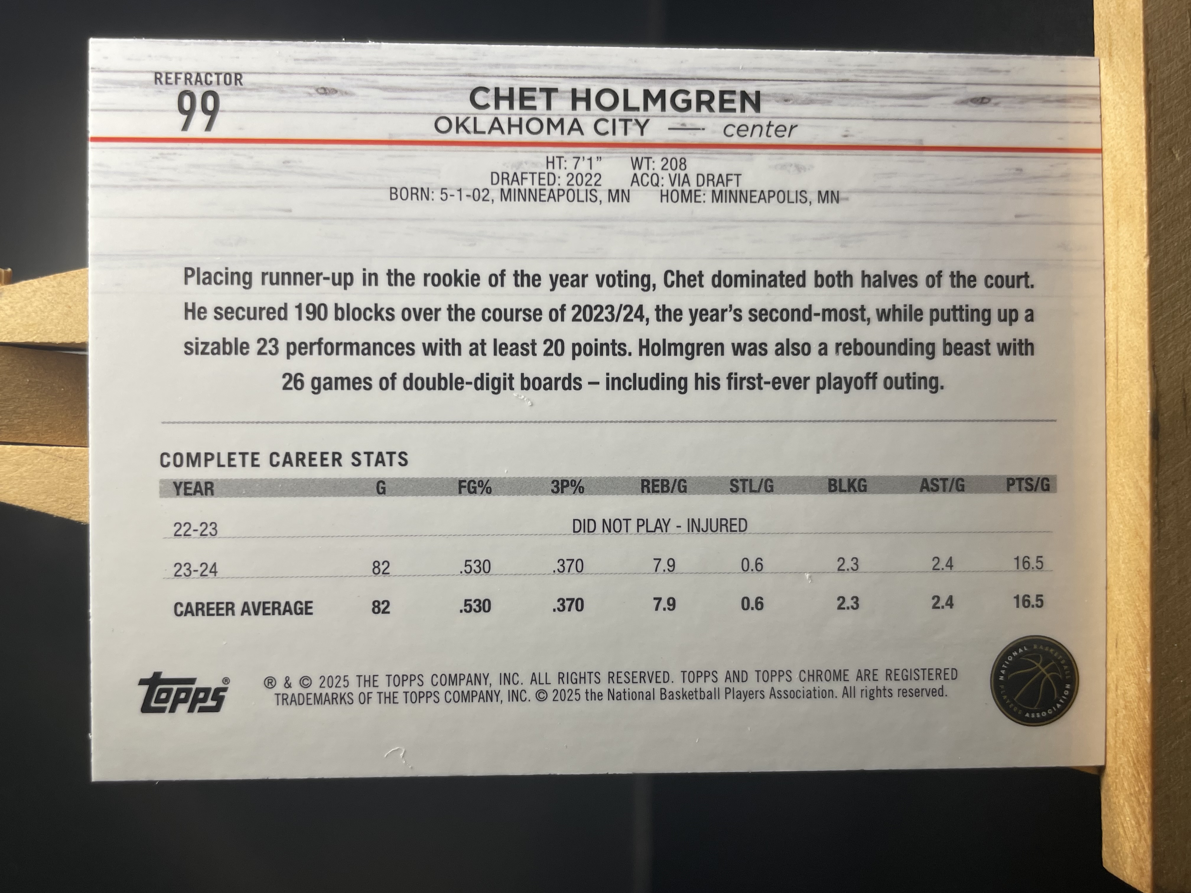 (T1) 2025 TOPPS 折射 切特 霍姆格伦 近期大热球星 收藏必备 卡品如图 ! ! !