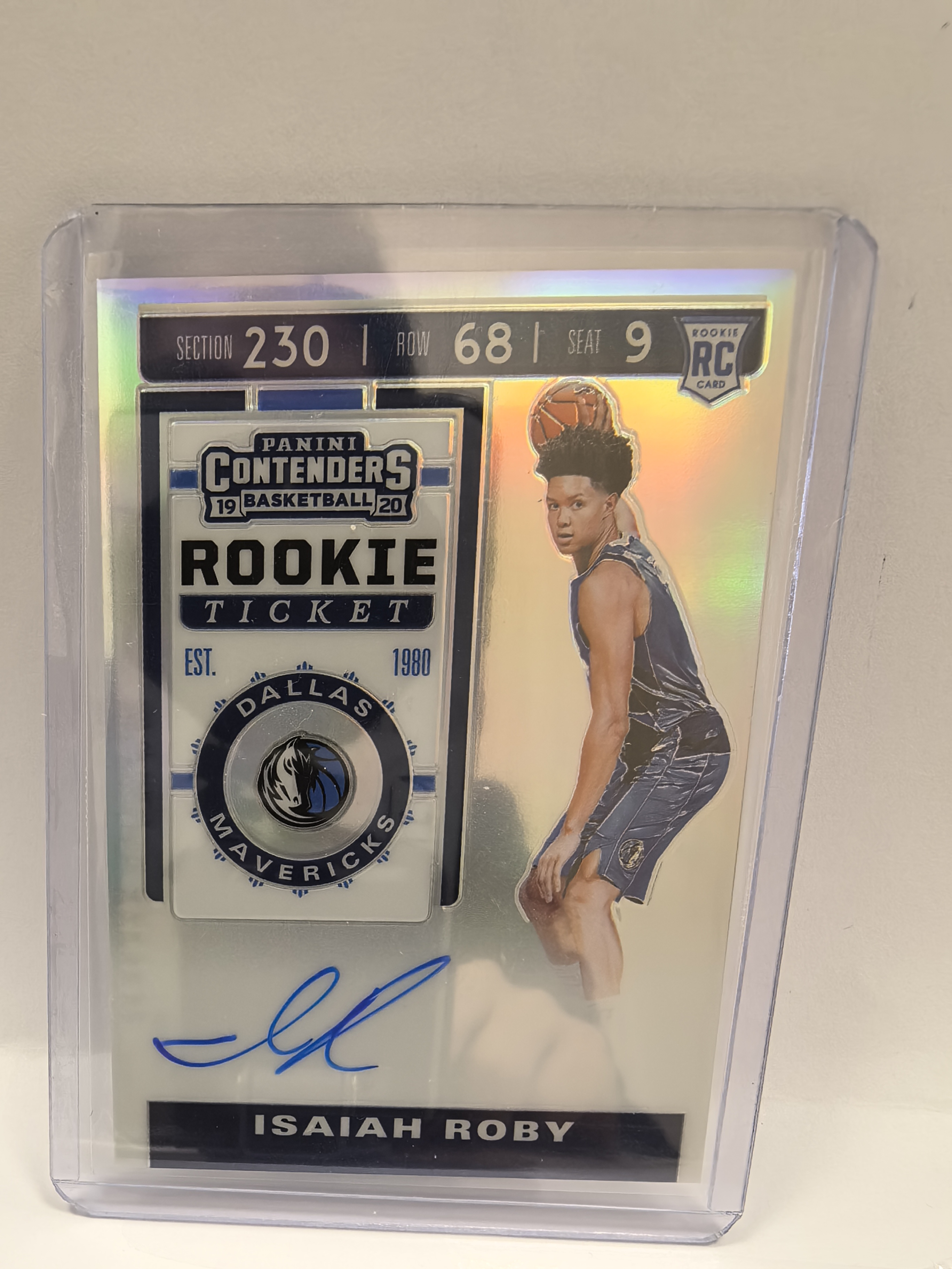 2019-20 Panini Contenders Isaiah Roby RC 签字 卡签 球票 折射 银折 新秀卡 以赛亚 罗比 独行侠时期 卡品如图