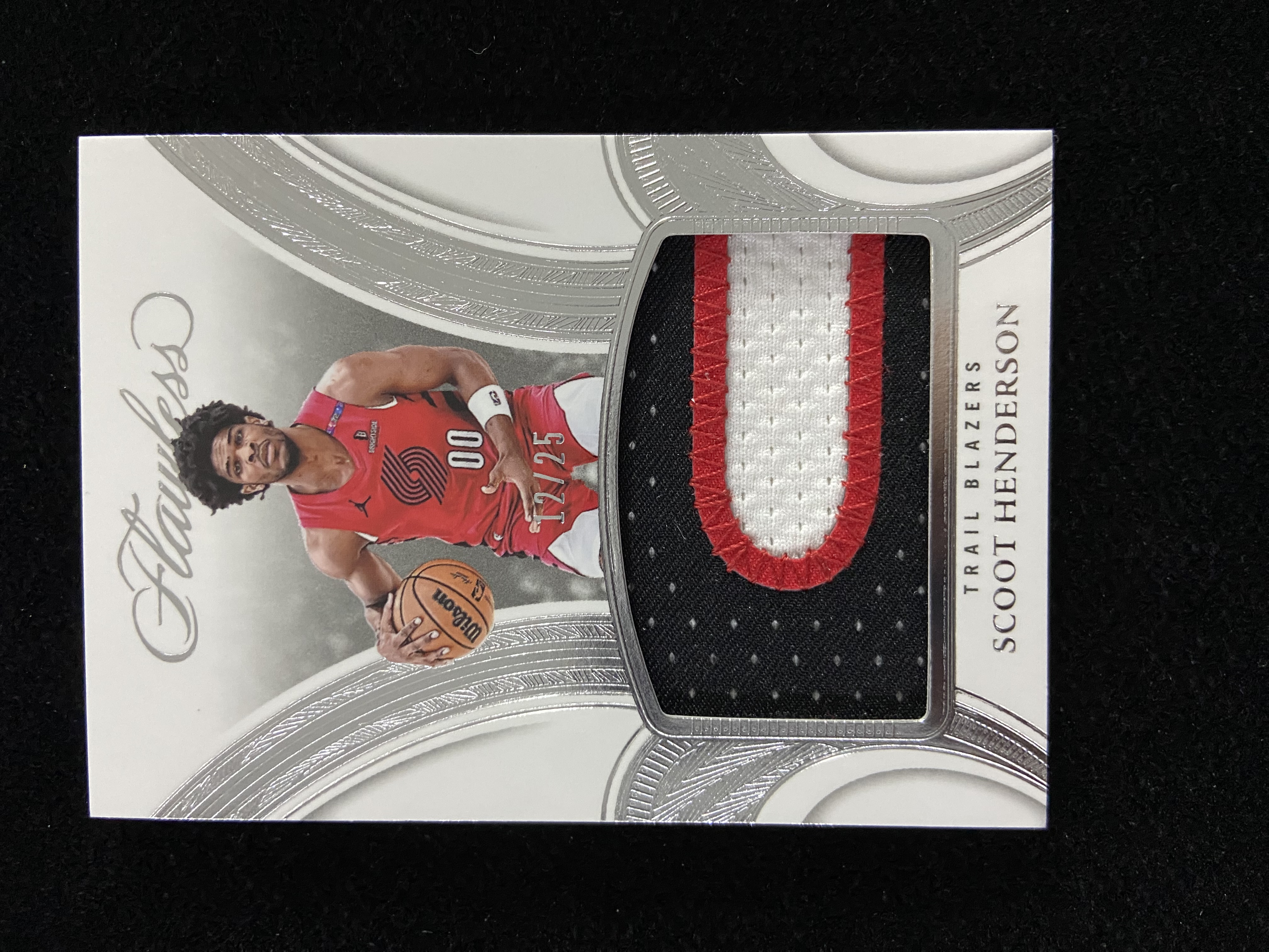 【口袋卡牌】2024-25 Panini Flawless Scoot Henderson 斯库特 亨德森 开拓者 25编 实物球衣物料Patch 厚卡 收藏必备 07 LY01