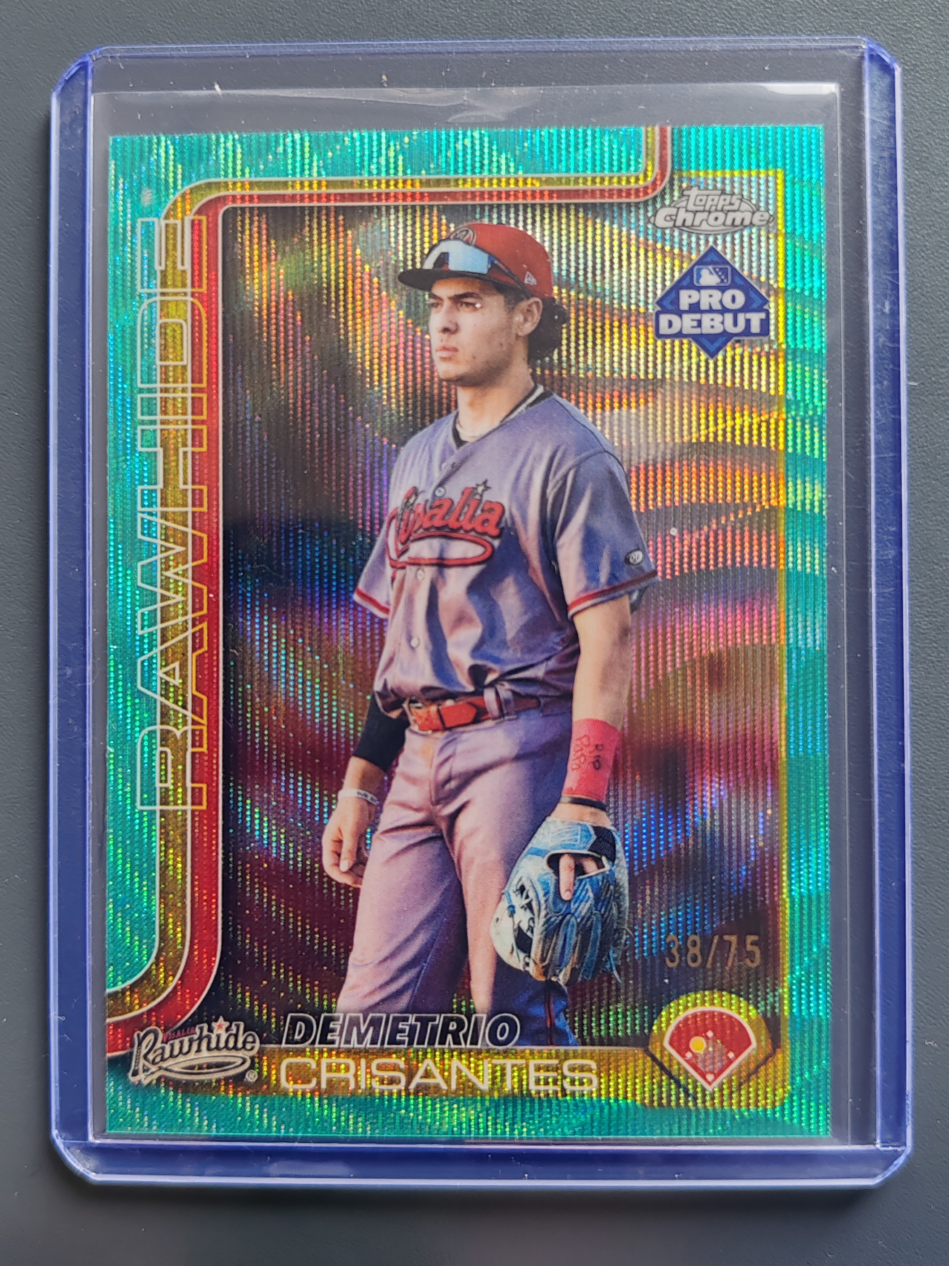 2025 Topps Pro Debut Demetrio Crisantes 75编!绿波纹折!【9527】