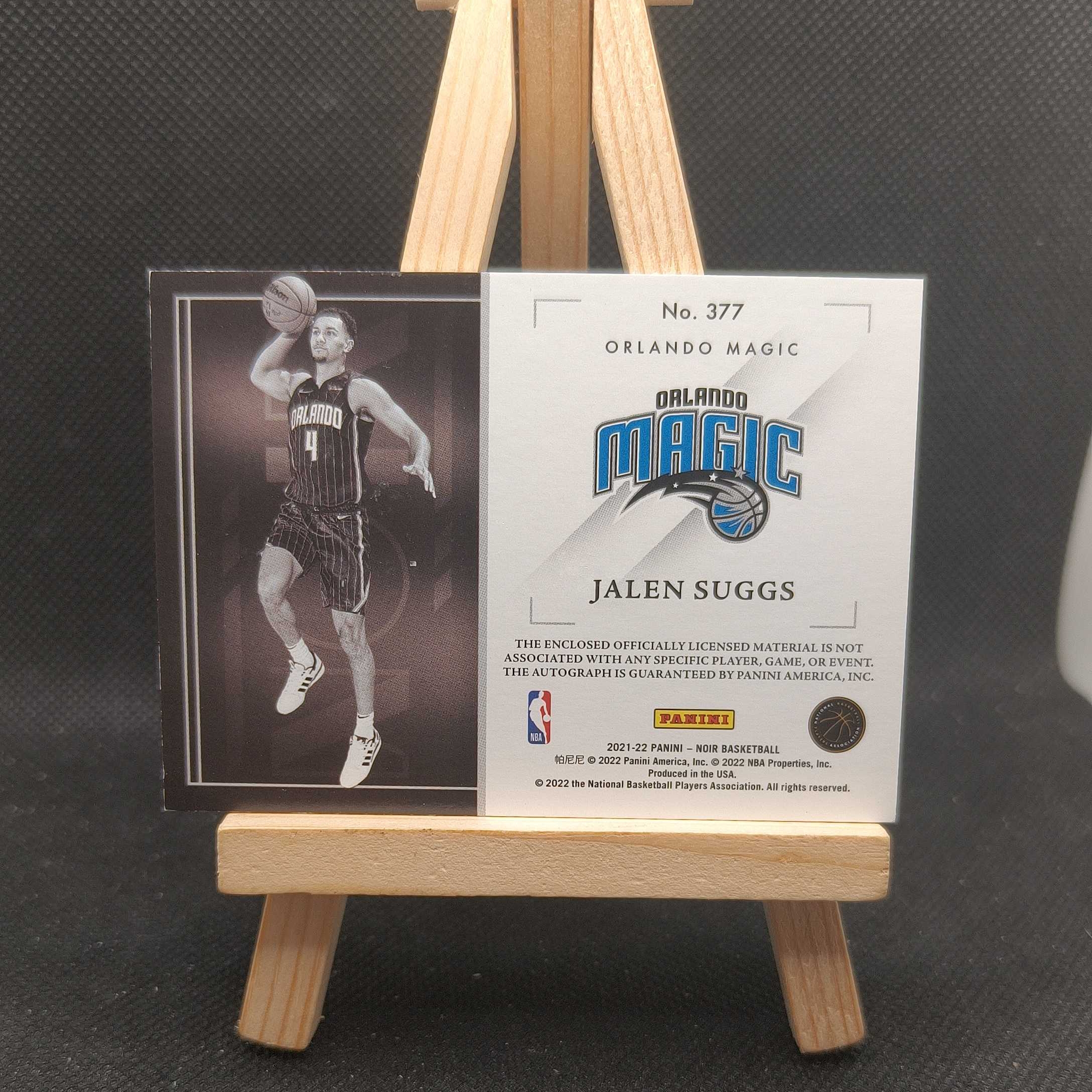 【Roseee代卖】2021-22 Panini Noir Jalen Suggs RC 魔术 杰伦萨格斯 新秀 patch 签字卡签 RPA 99编 im哥